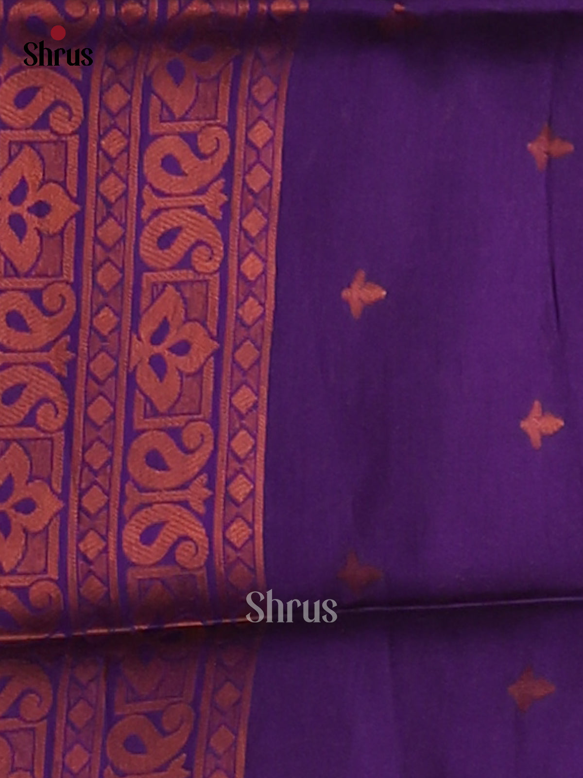 Lavender & Violet- Semi Softsilk Saree - Shop on Shrus.com