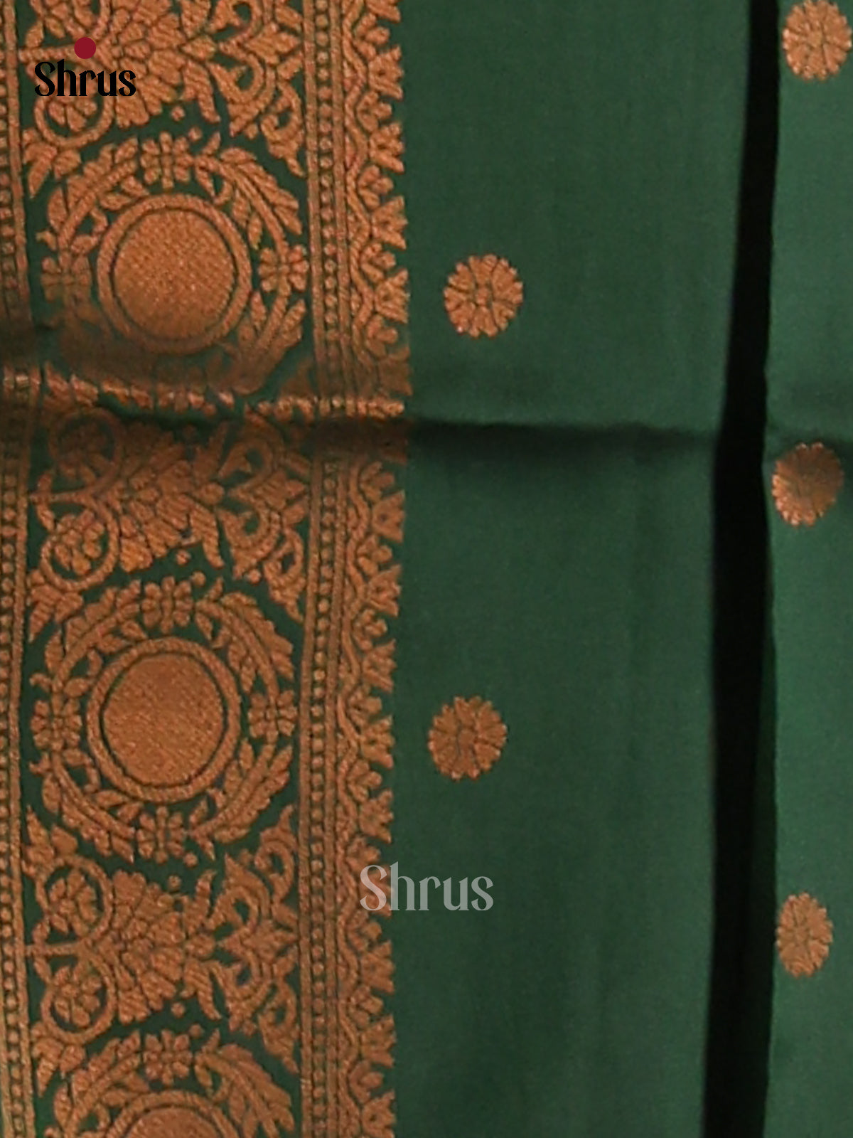 Pastel Green & Green - Semi Softsilk Saree - Shop on Shrus.com