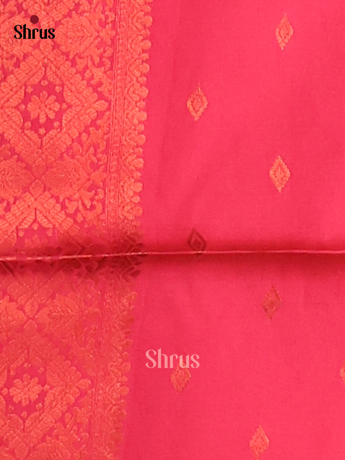 Blue & Pink - Semi Softsilk Saree - Shop on Shrus.com