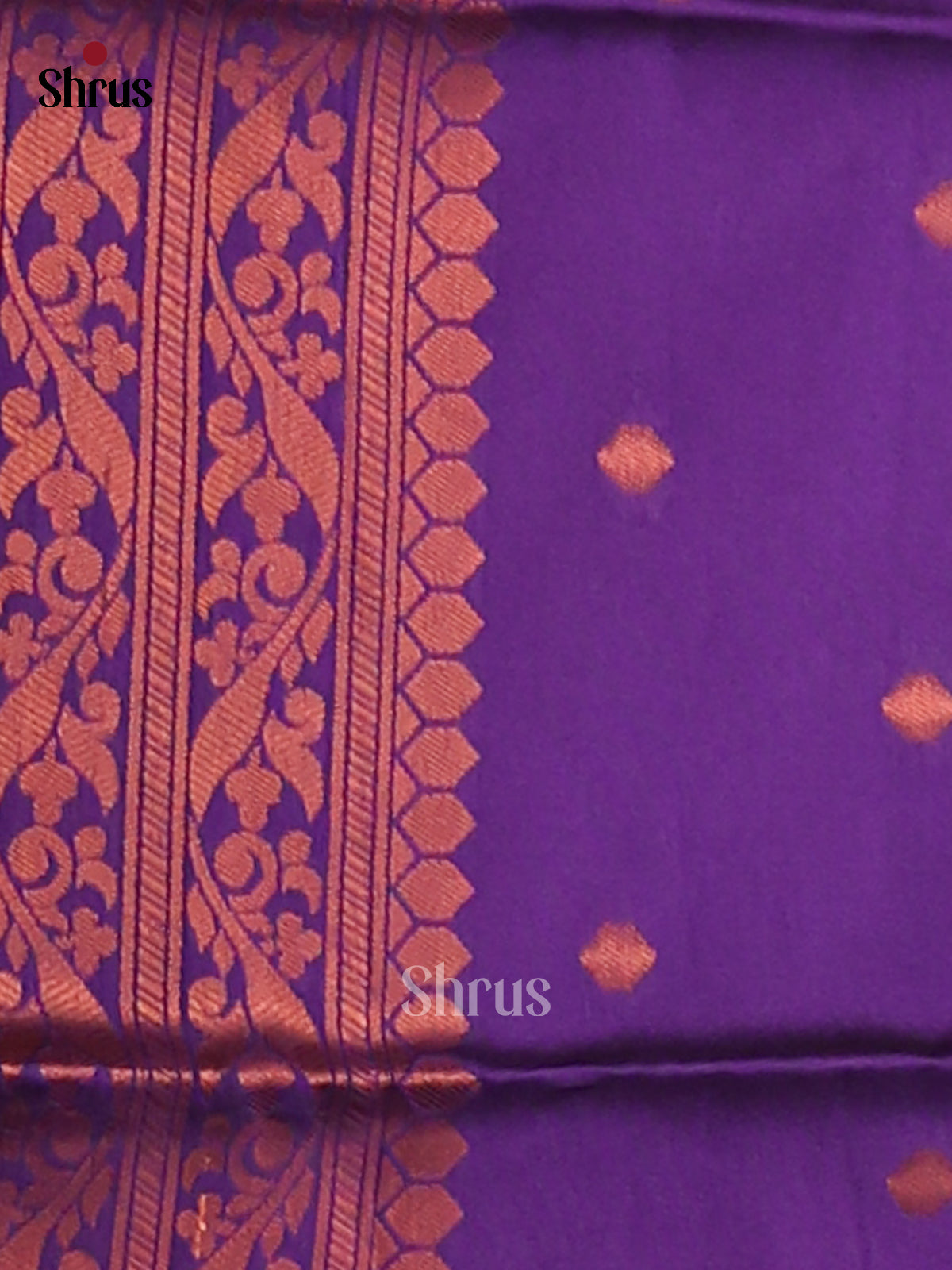 Lavender & Violet - Semi Softsilk Saree - Shop on Shrus.com