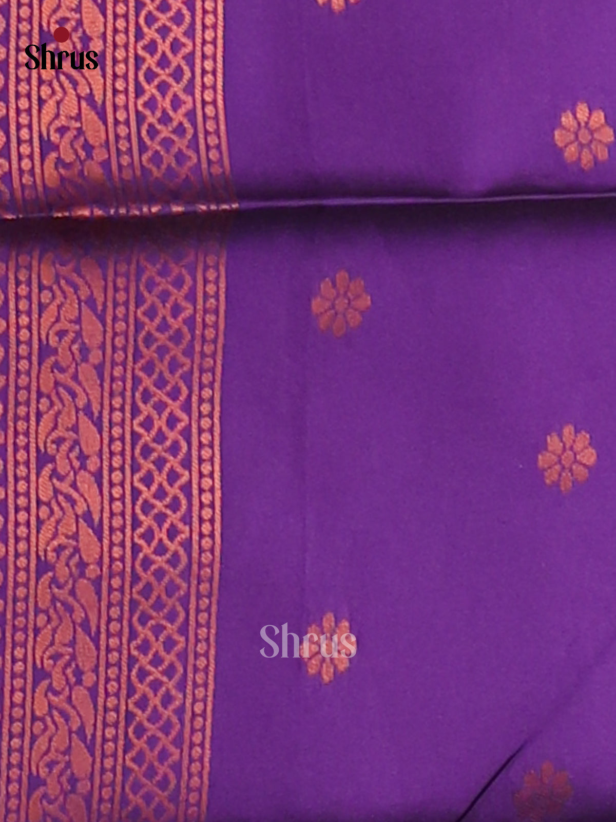 Lavender & Violet - Semi Softsilk Saree - Shop on Shrus.com