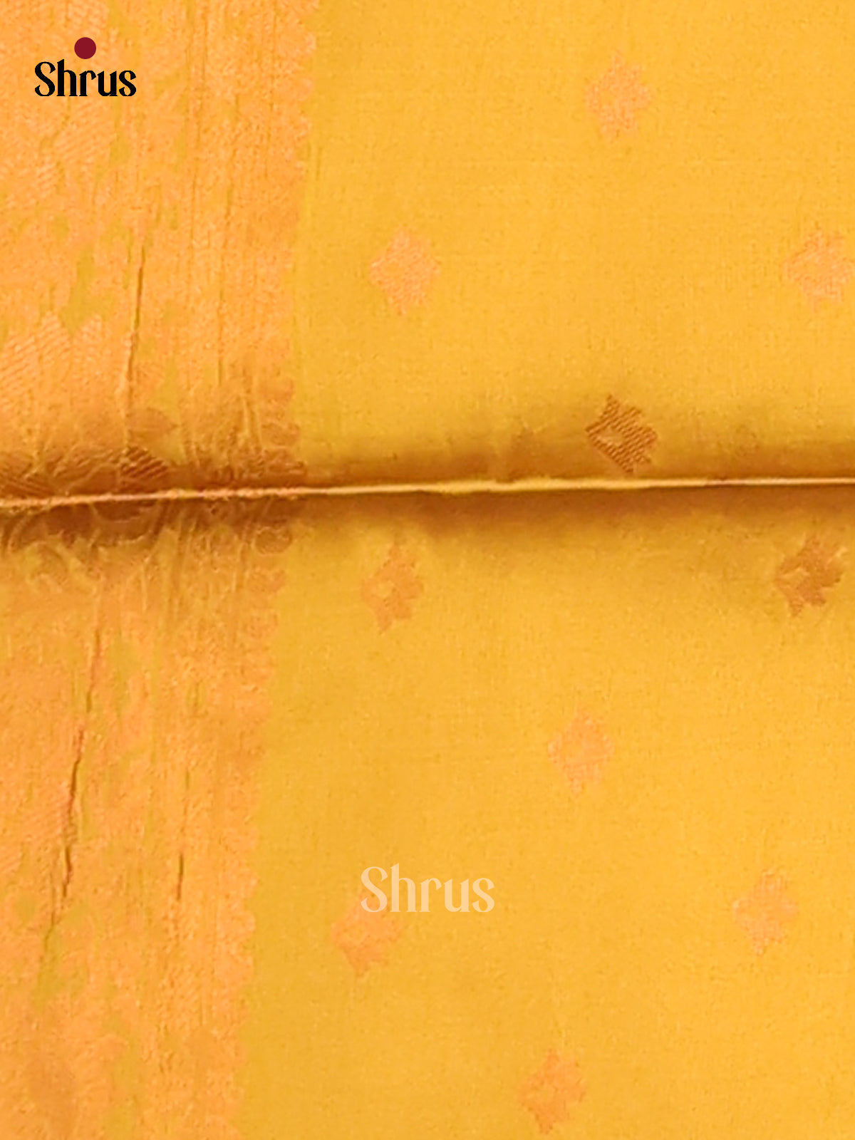 Green & Mustard- Semi Softsilk Saree - Shop on Shrus.com