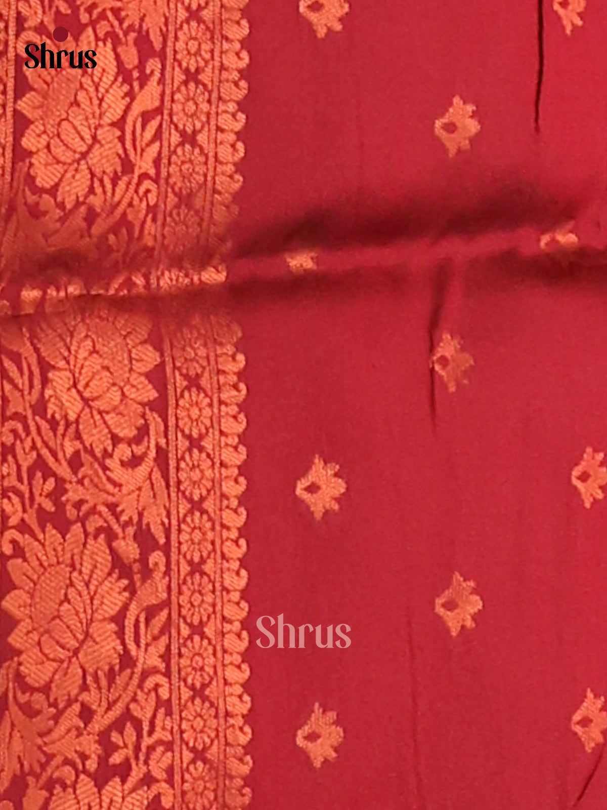 Blue & Maroon - Semi Softsilk Saree - Shop on Shrus.com