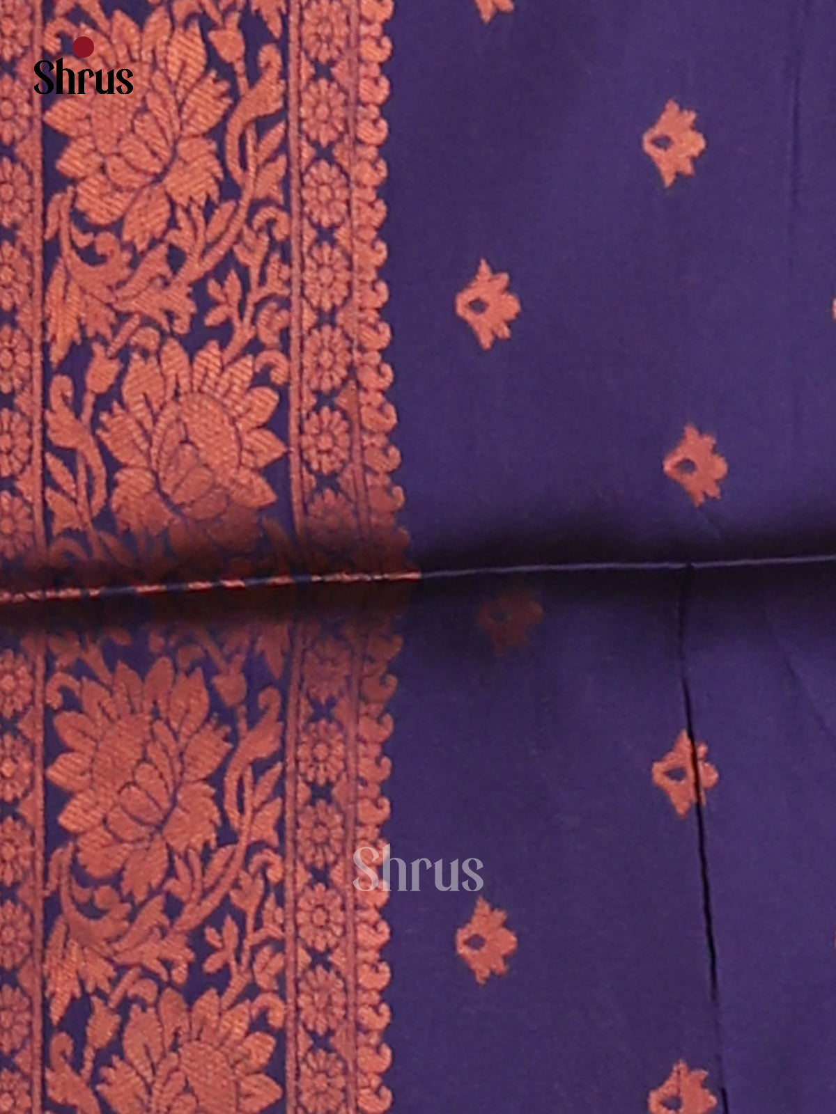 Pink & Blue - Semi Softsilk Saree - Shop on Shrus.com