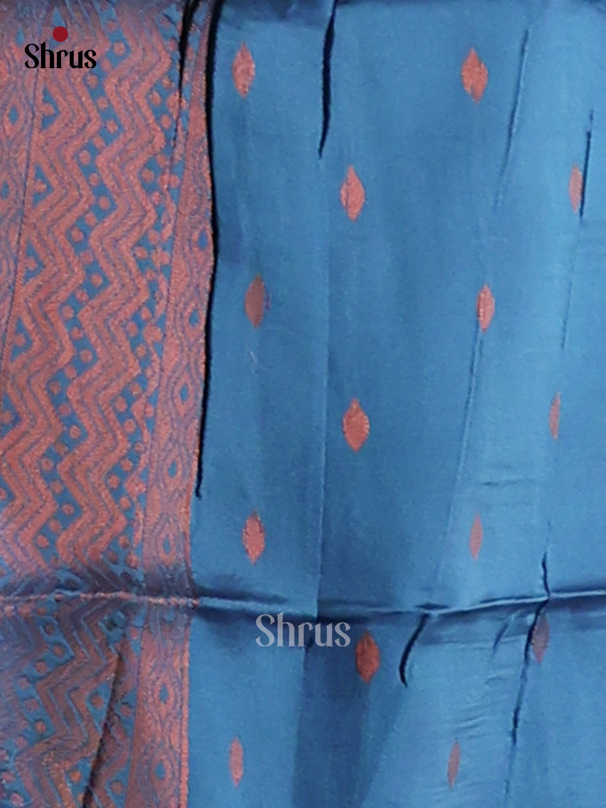 Purple & Blue - Semi Softsilk Saree - Shop on Shrus.com