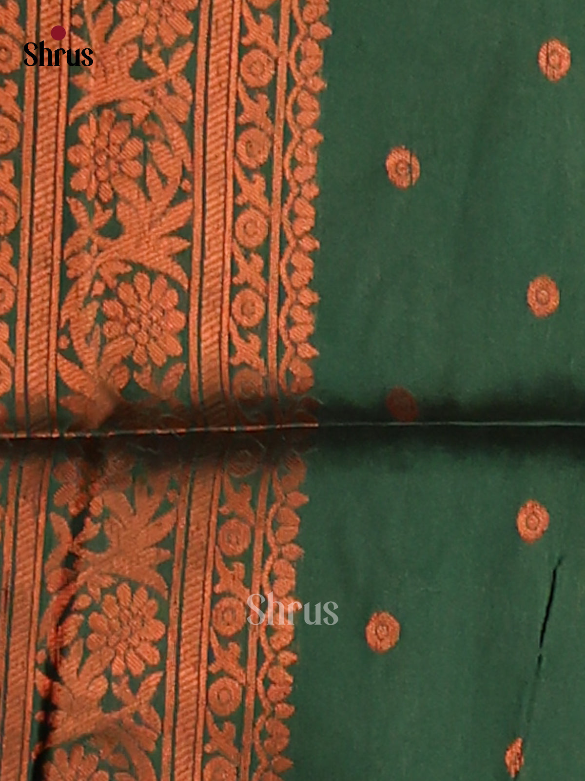 Mustard & Green - Semi Softsilk Saree - Shop on Shrus.com