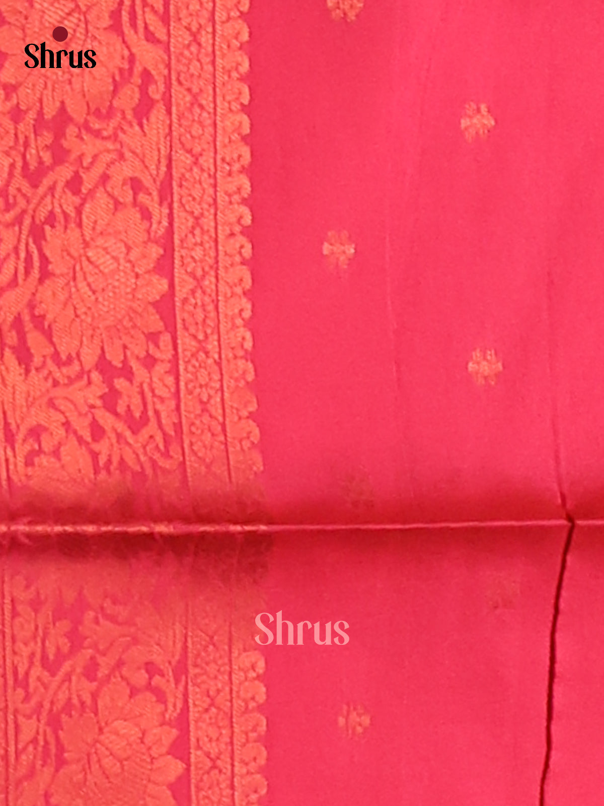 Peacock Blue & Pink - Semi Softsilk Saree - Shop on Shrus.com