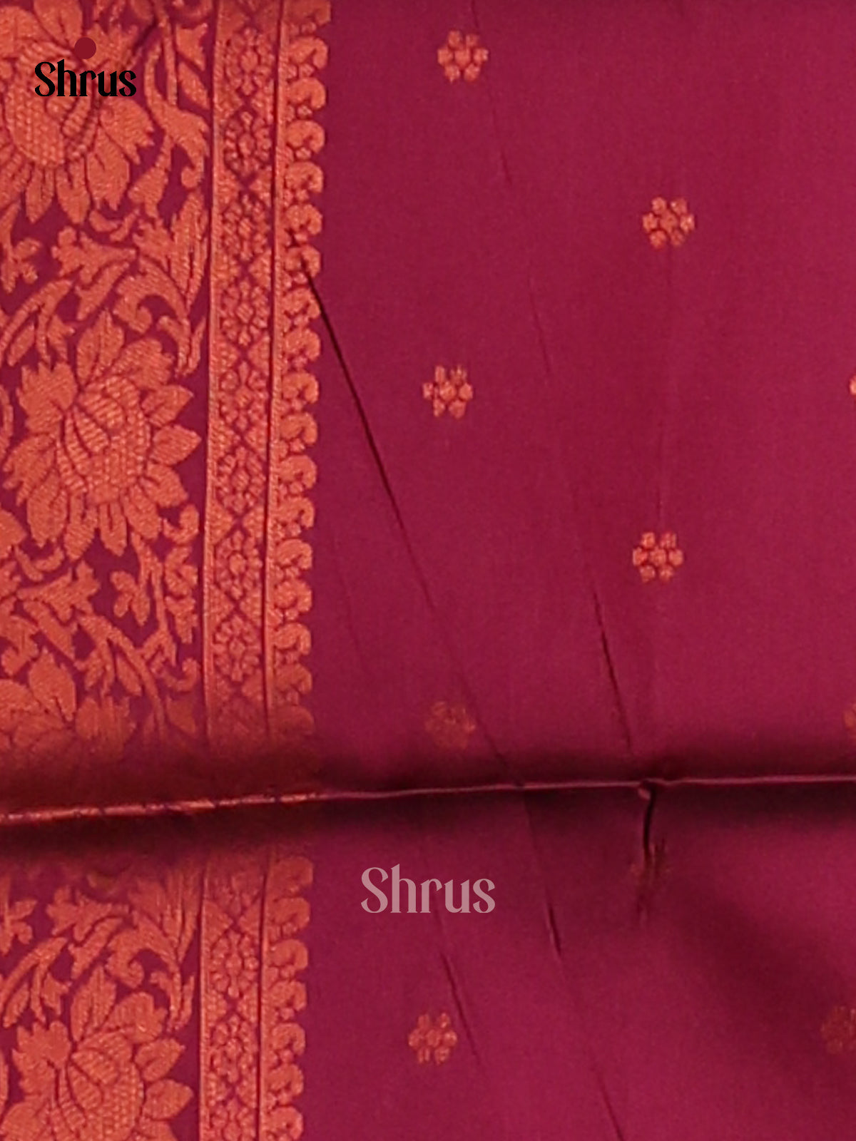 Blue & Maroon - Semi Softsilk Saree - Shop on Shrus.com