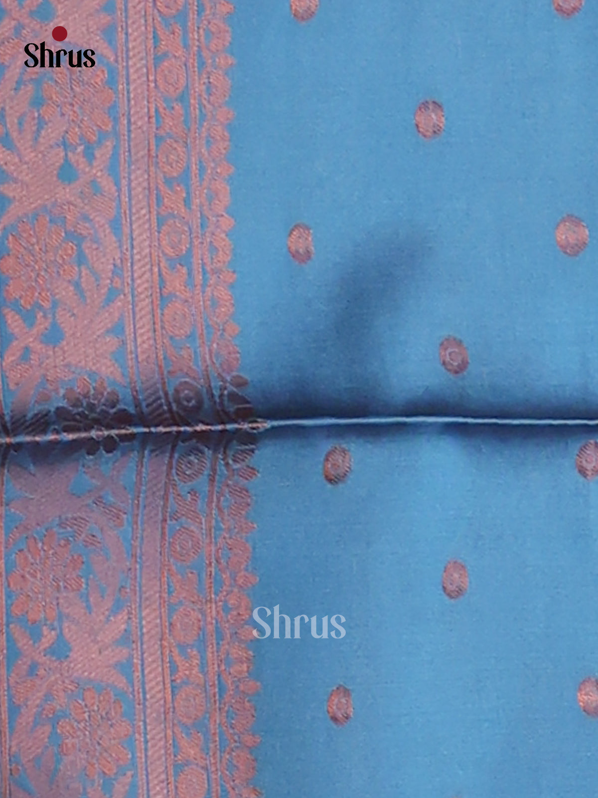Maroon & Blue - Semi Softsilk Saree - Shop on Shrus.com