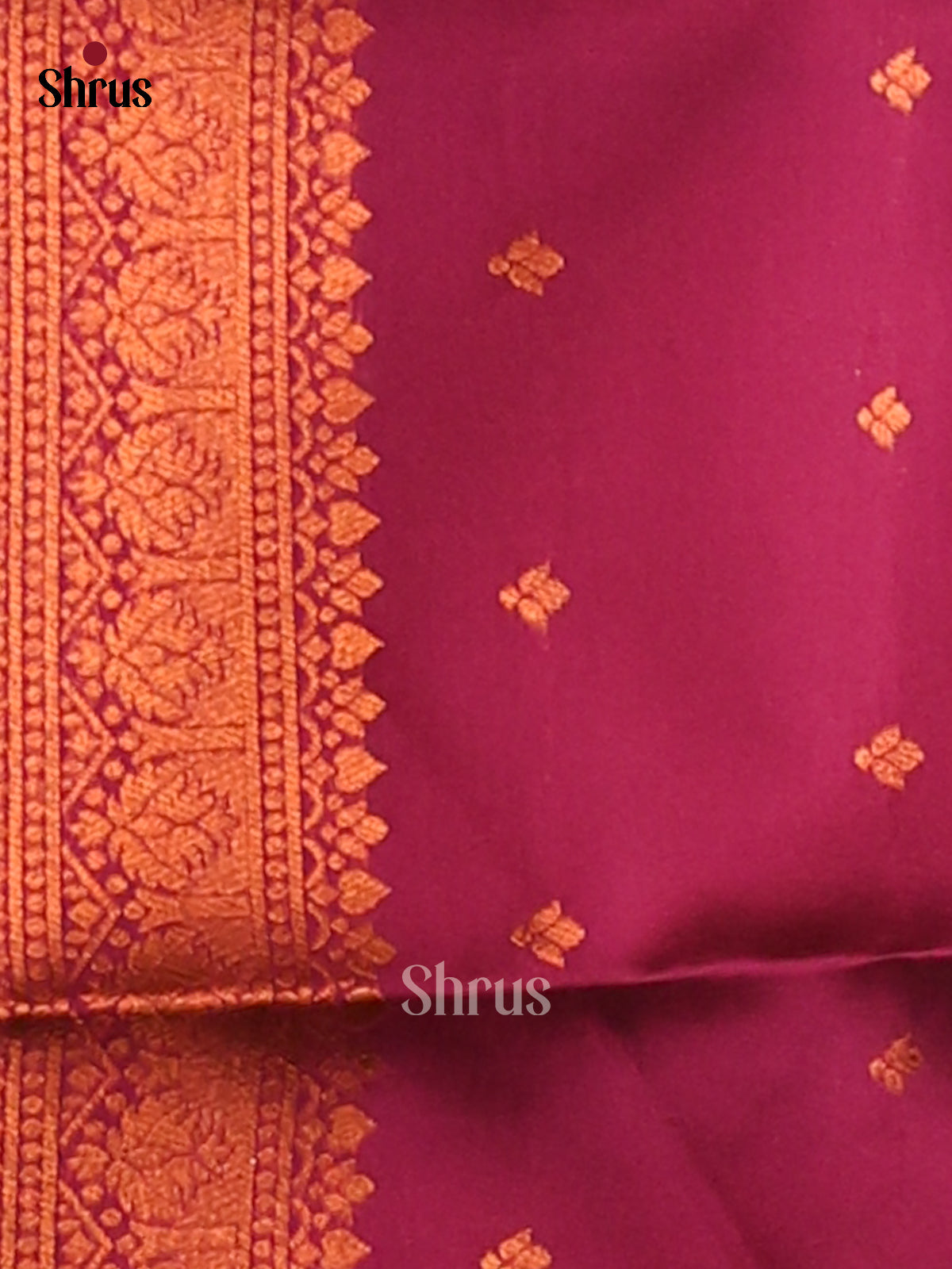 Blue & Maroon - Semi Softsilk Saree - Shop on Shrus.com