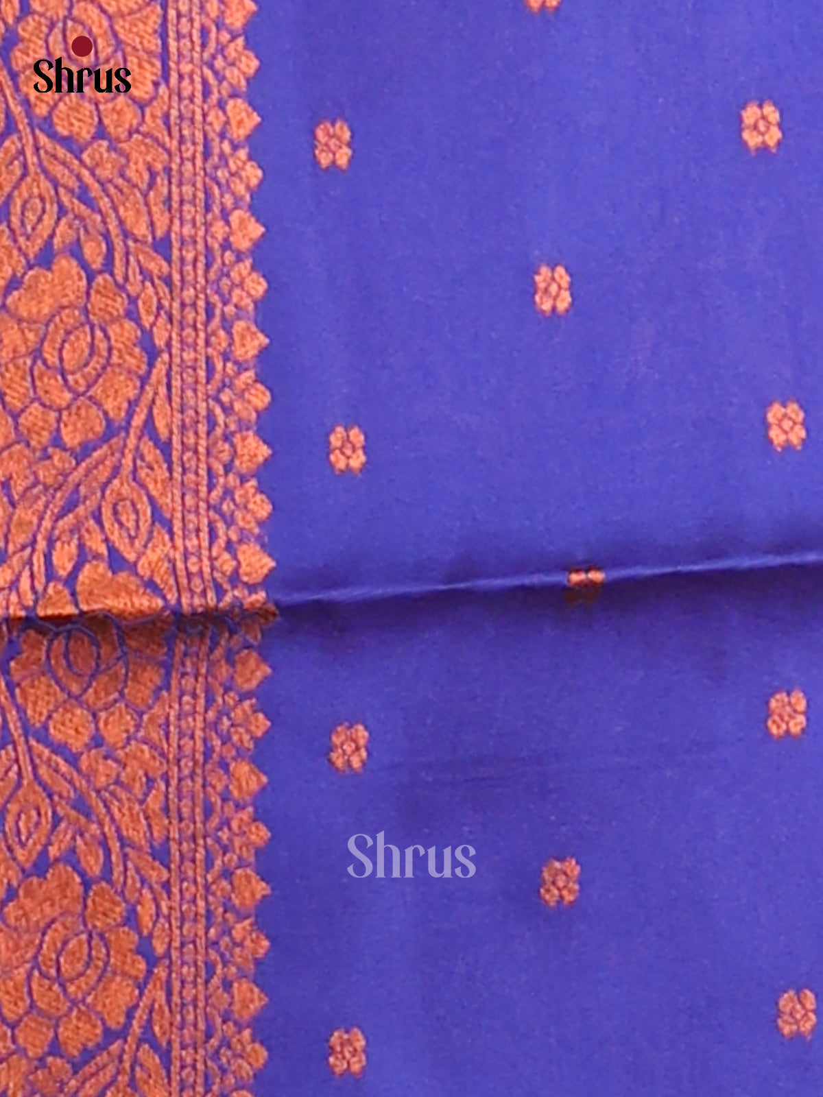Pink & Blue- Semi Softsilk Saree - Shop on Shrus.com