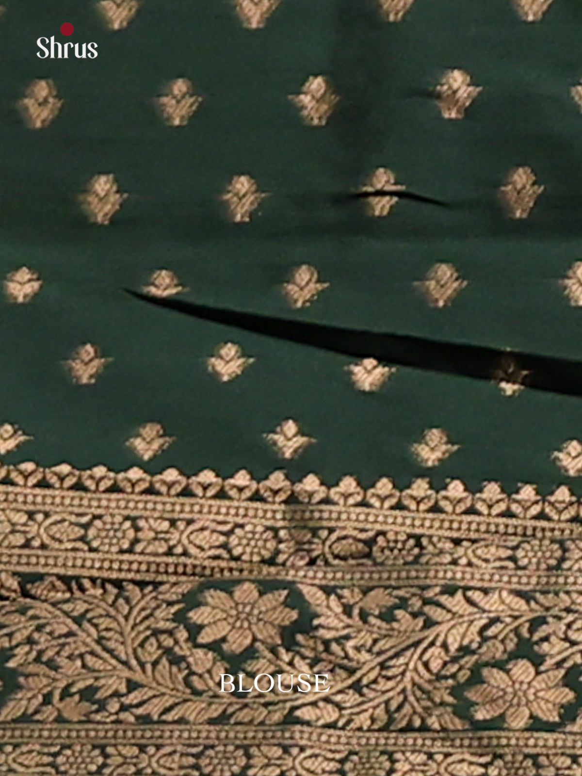 Bottle Green- Semi Softsilk Saree - Shop on Shrus.com