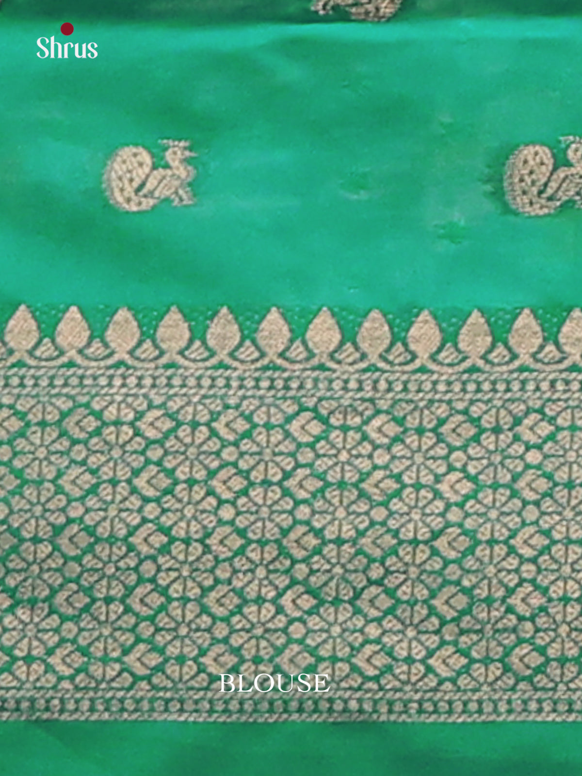 Green - Semi Softsilk Saree - Shop on Shrus.com