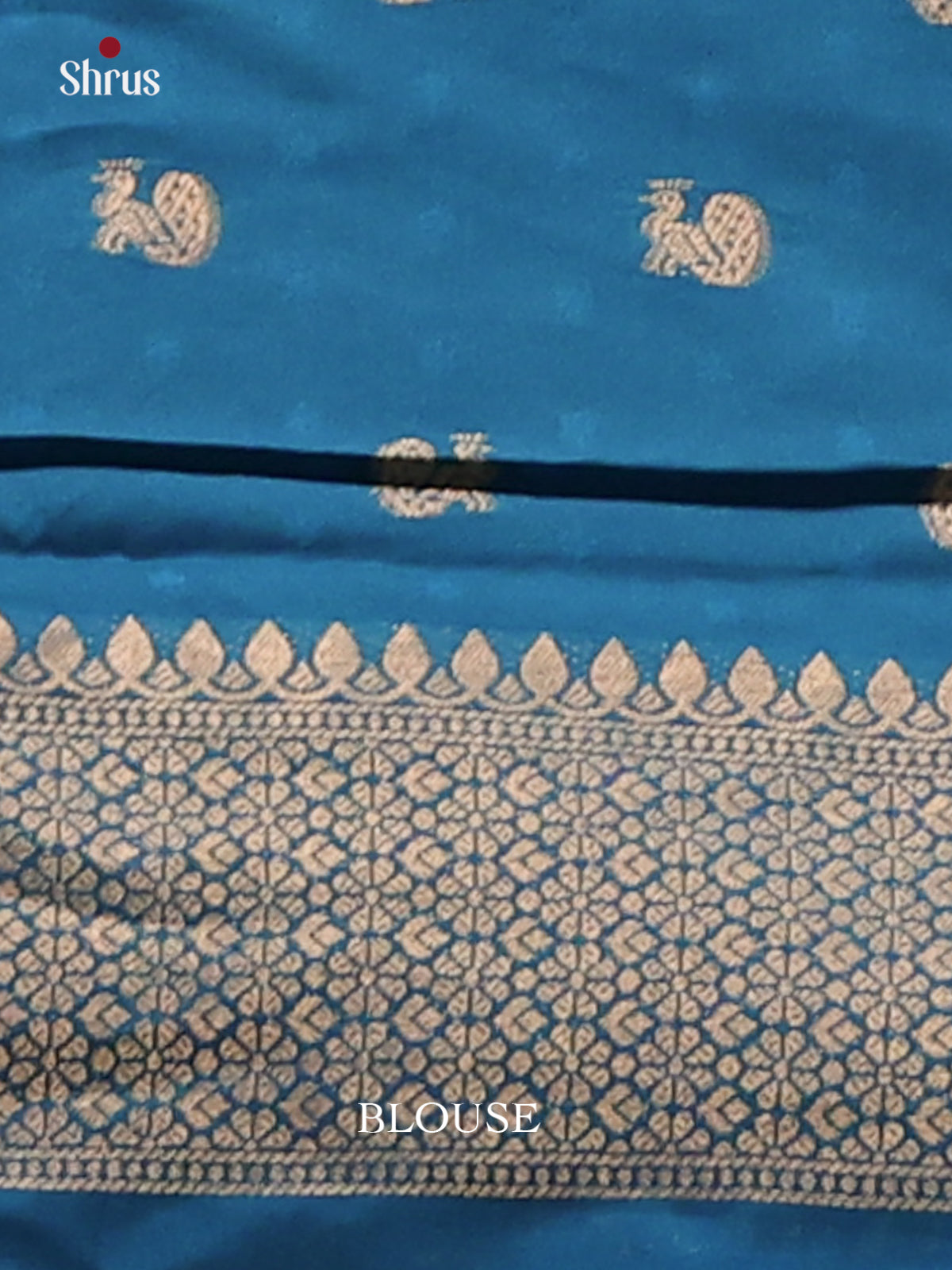 Blue - Semi Softsilk Saree - Shop on Shrus.com