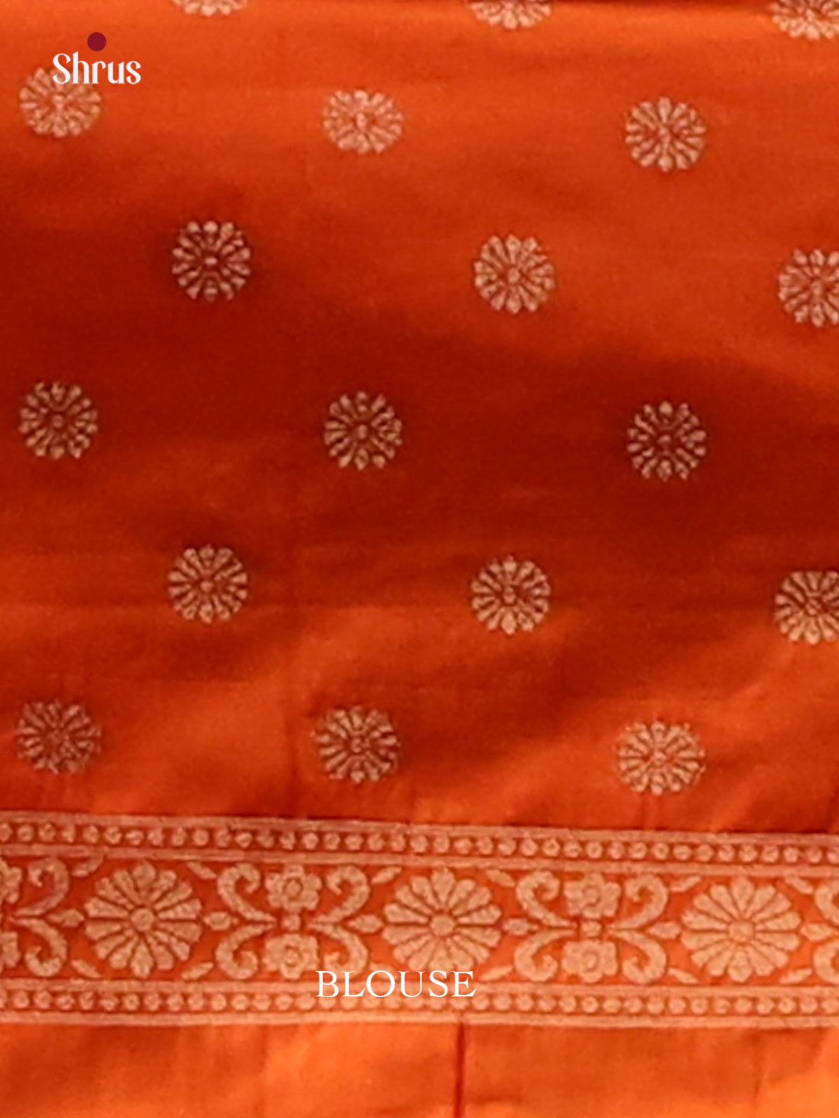 Orange - Semi Softsilk Saree - Shop on Shrus.com