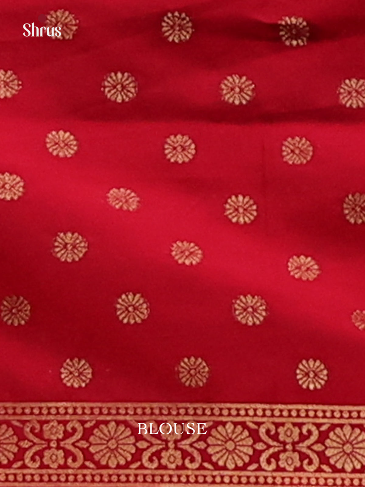 Red - Semi Softsilk Saree - Shop on Shrus.com