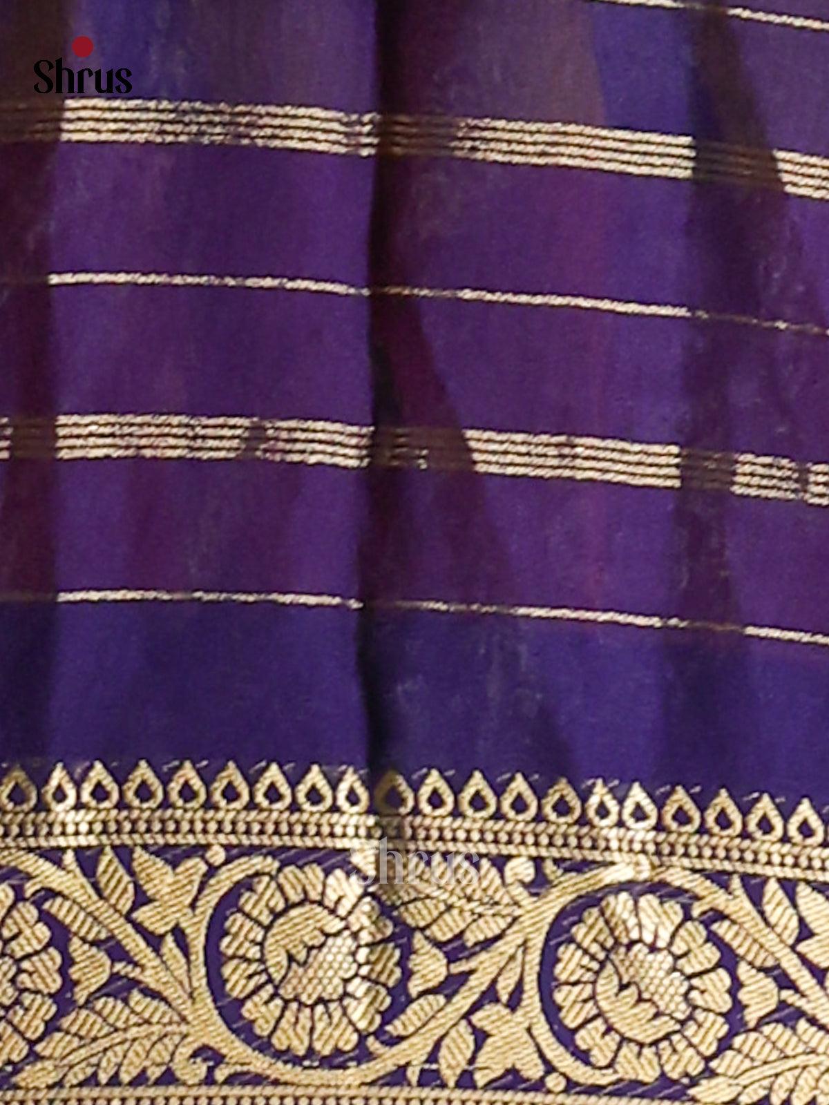 Mustard & Blue - Semi Mysore silk saree - Shop on Shrus.com