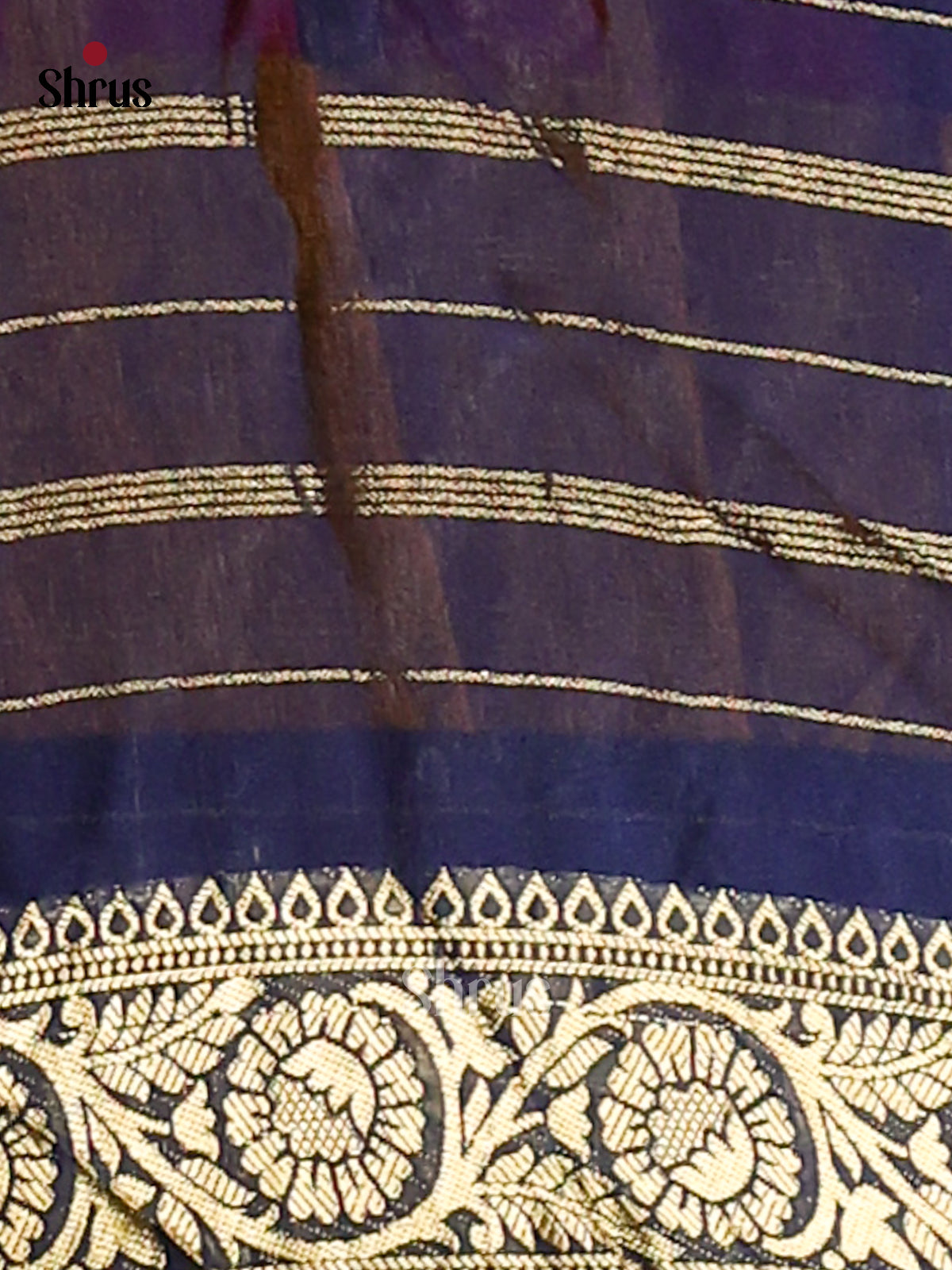 Pink & Blue - Semi Mysore silk saree - Shop on Shrus.com