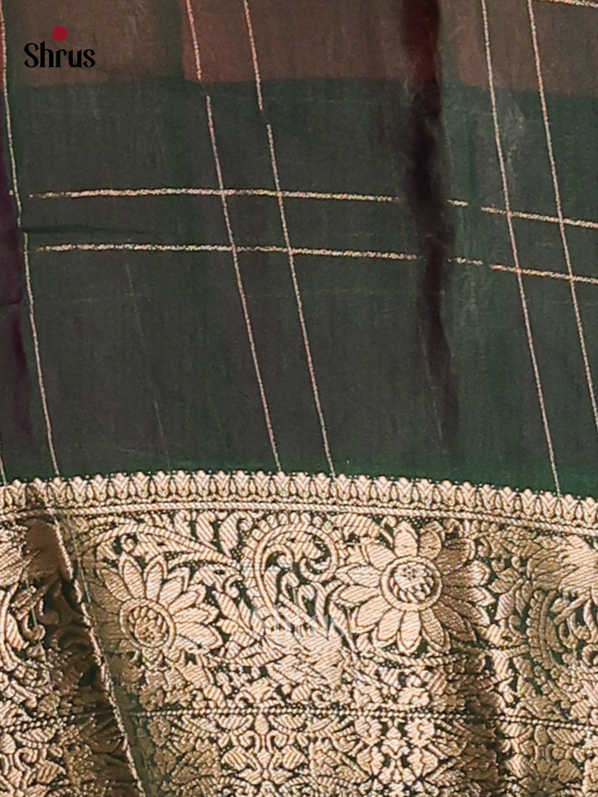 Pink & Green - Semi Mysore silk saree - Shop on Shrus.com