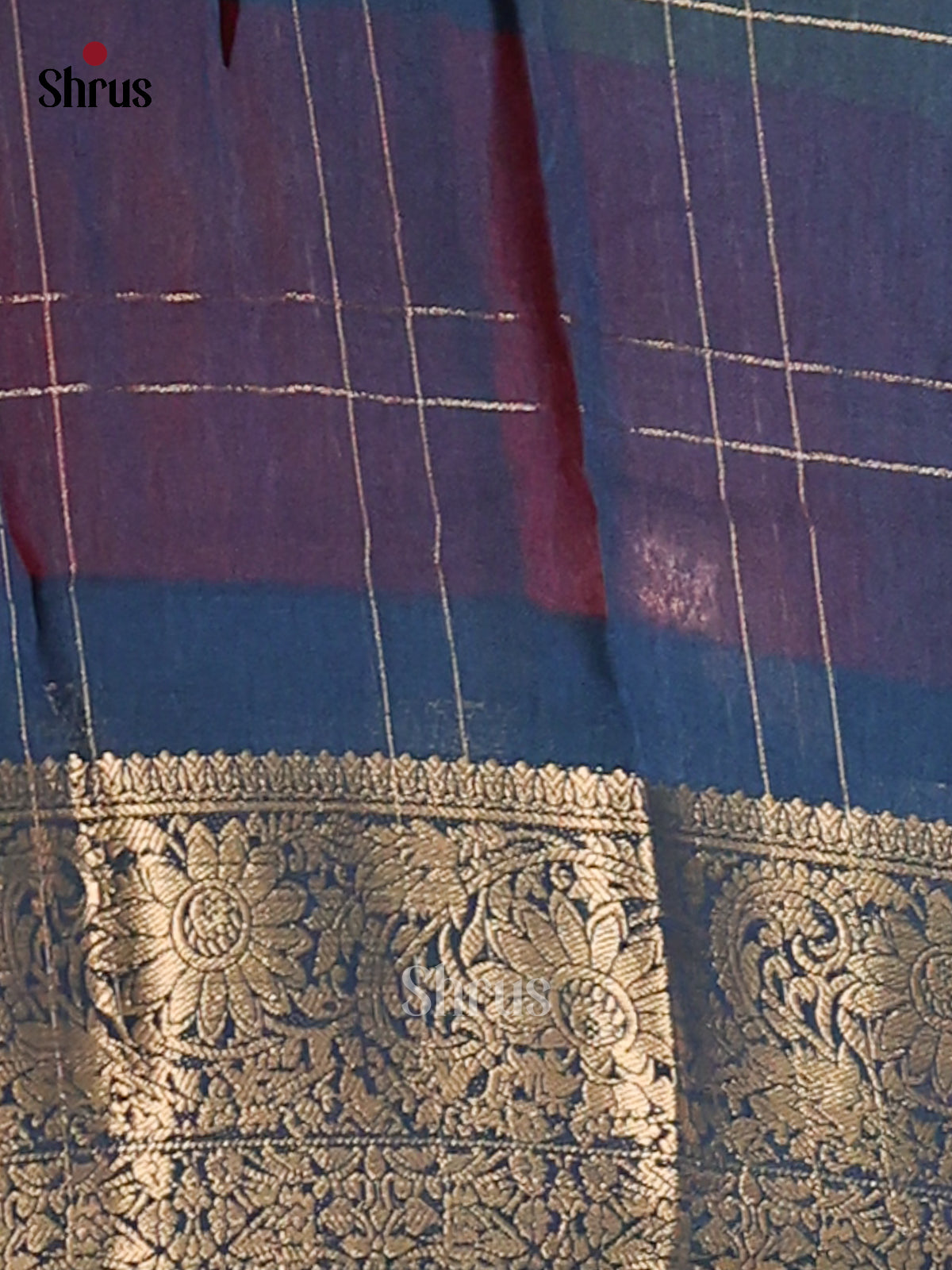 Lime Green & Blue - Semi Mysore silk saree - Shop on Shrus.com