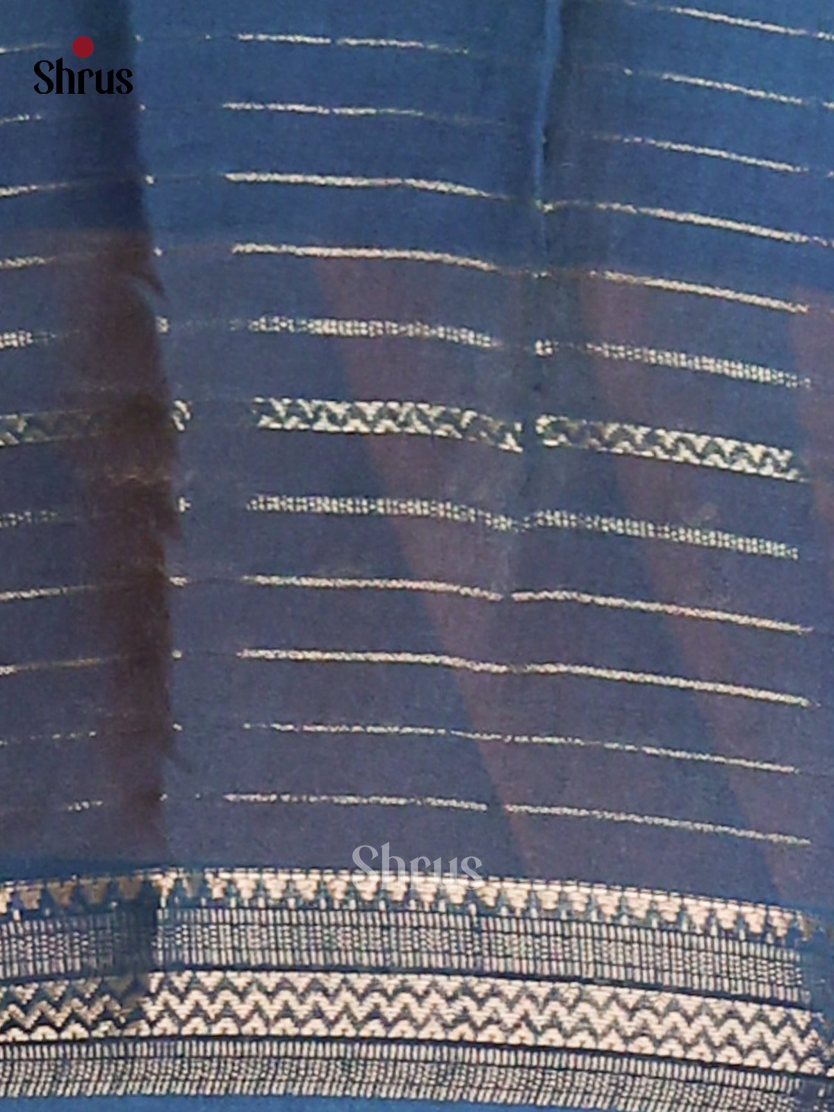 Purple & Blue - Semi Mysore silk saree - Shop on Shrus.com