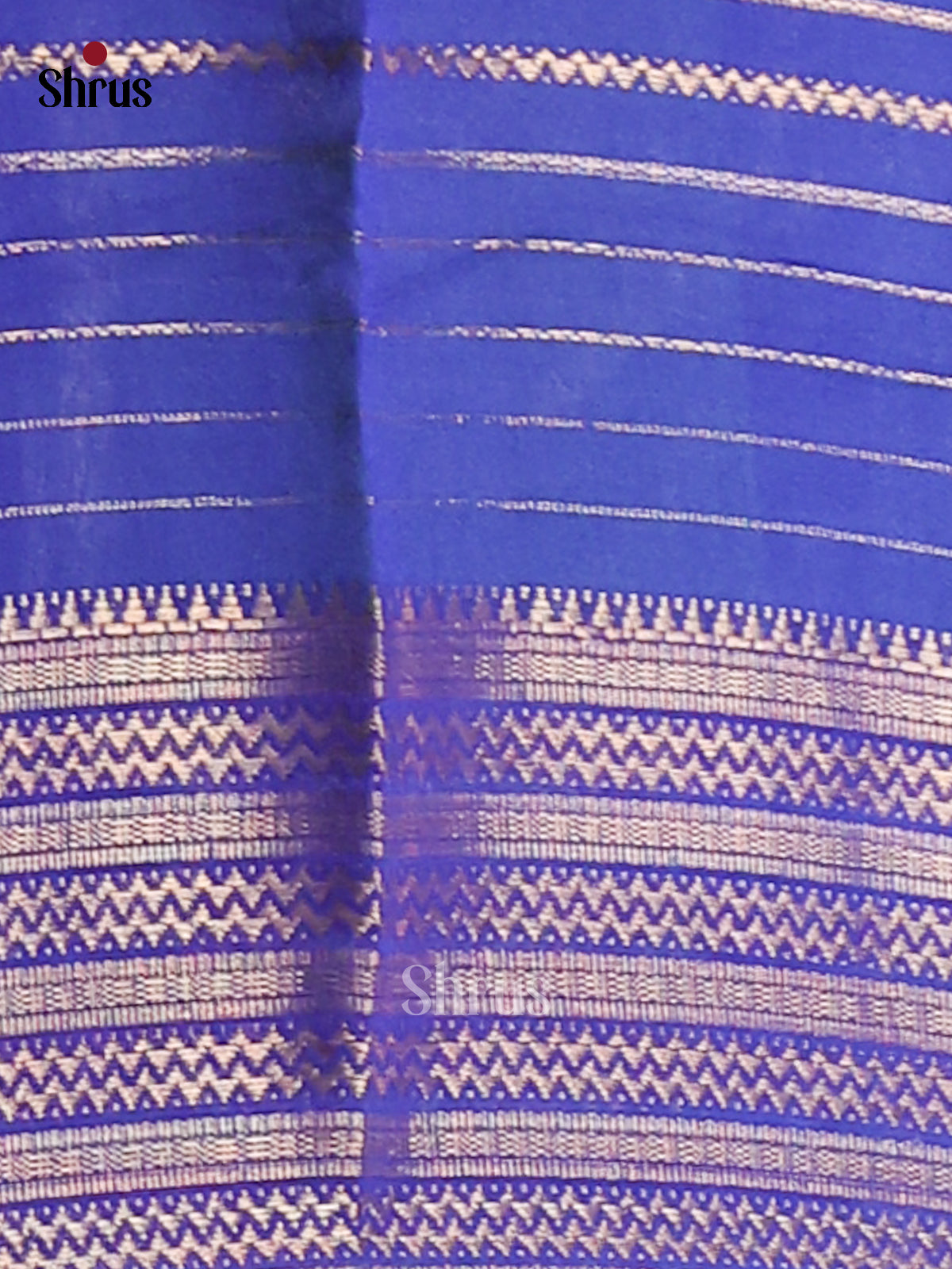 Red & Blue - Semi Mysore silk saree - Shop on Shrus.com