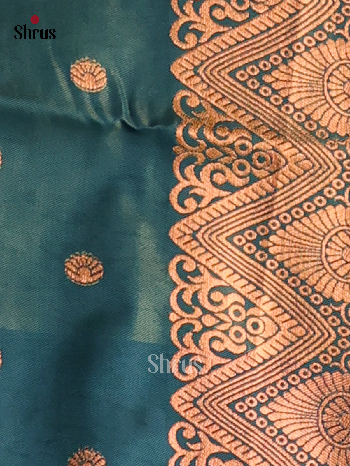 Green & Dark Green - Semi Softsilk Saree - Shop on Shrus.com