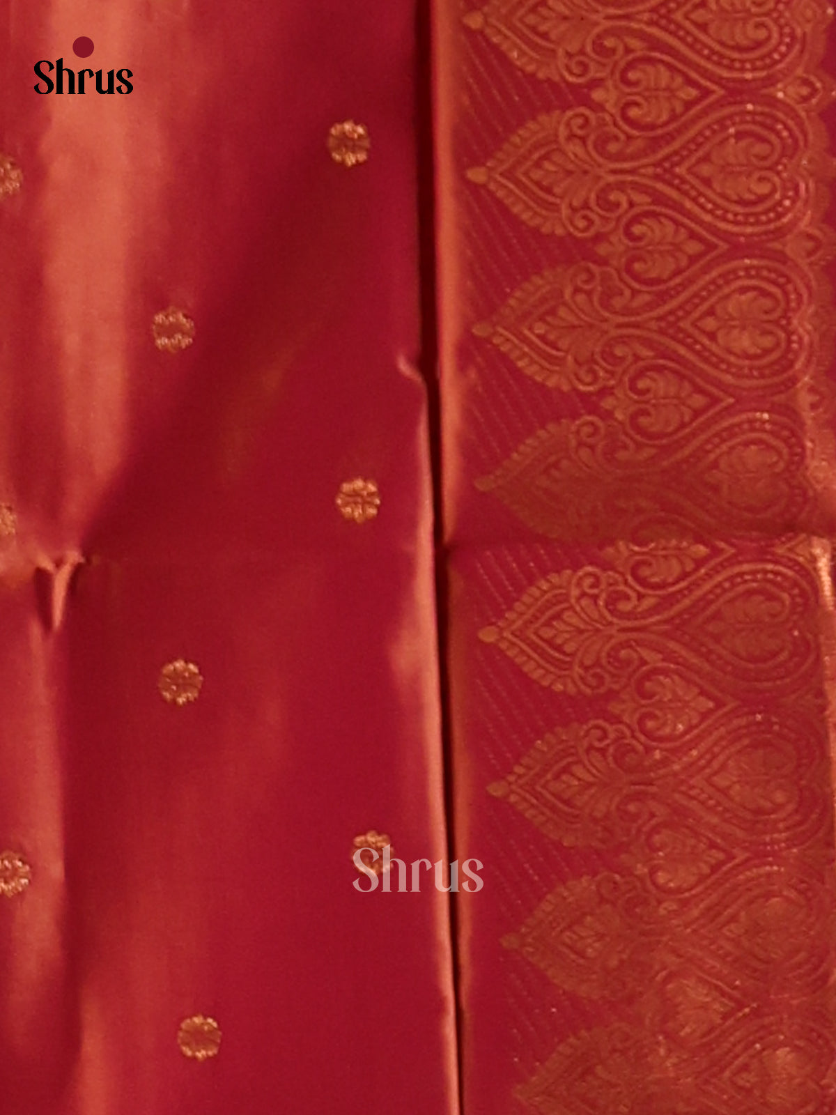 Double Shaded Green & Orange- Semi Softsilk Saree - Shop on Shrus.com