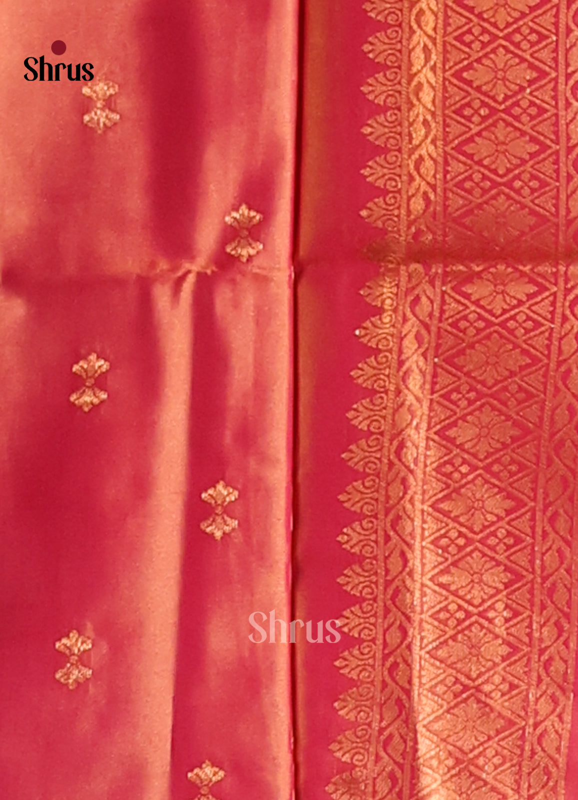 Lavender & Orange - Semi Softsilk Saree - Shop on Shrus.com