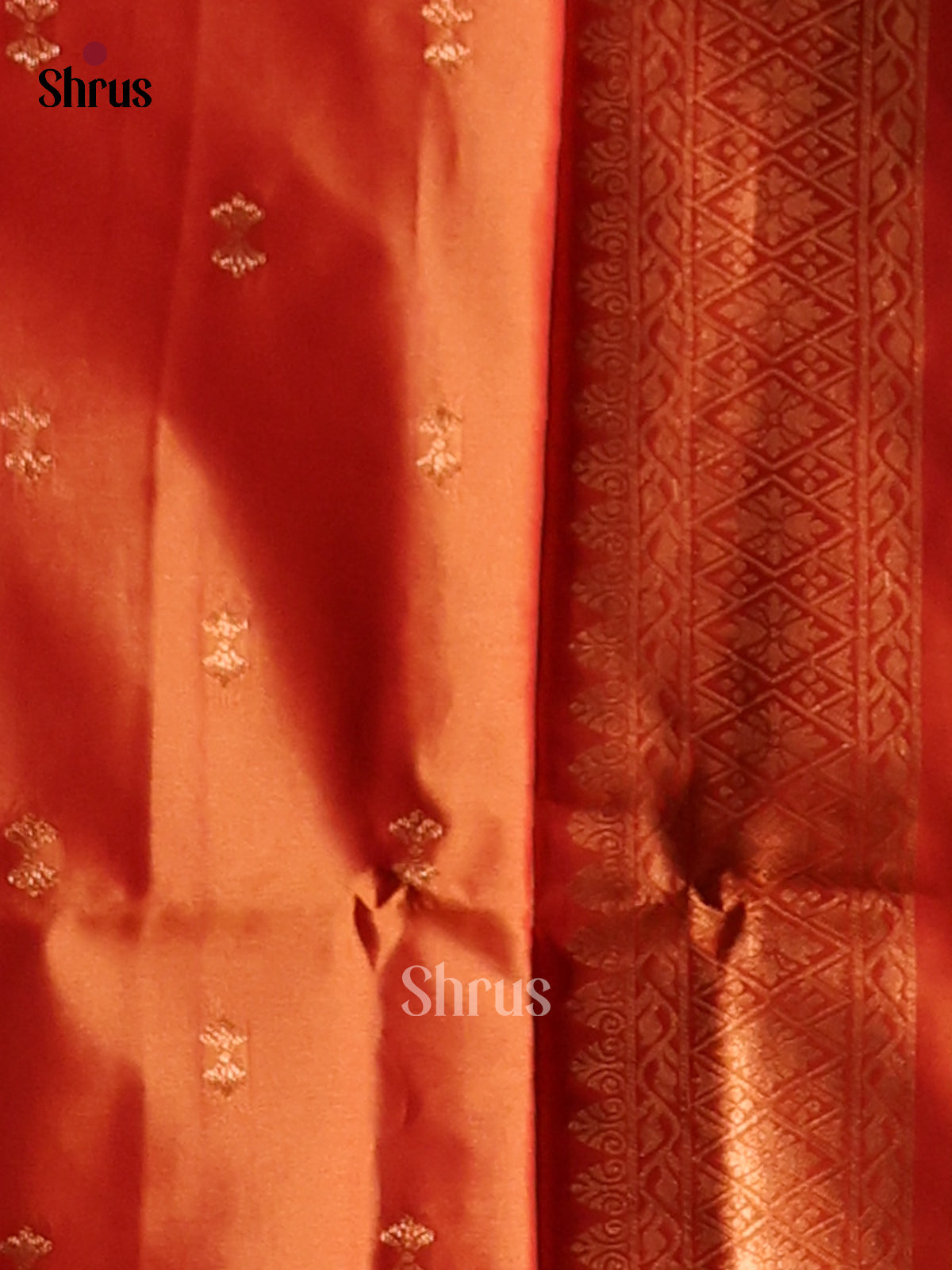 Green & Brick- Semi Softsilk Saree - Shop on Shrus.com