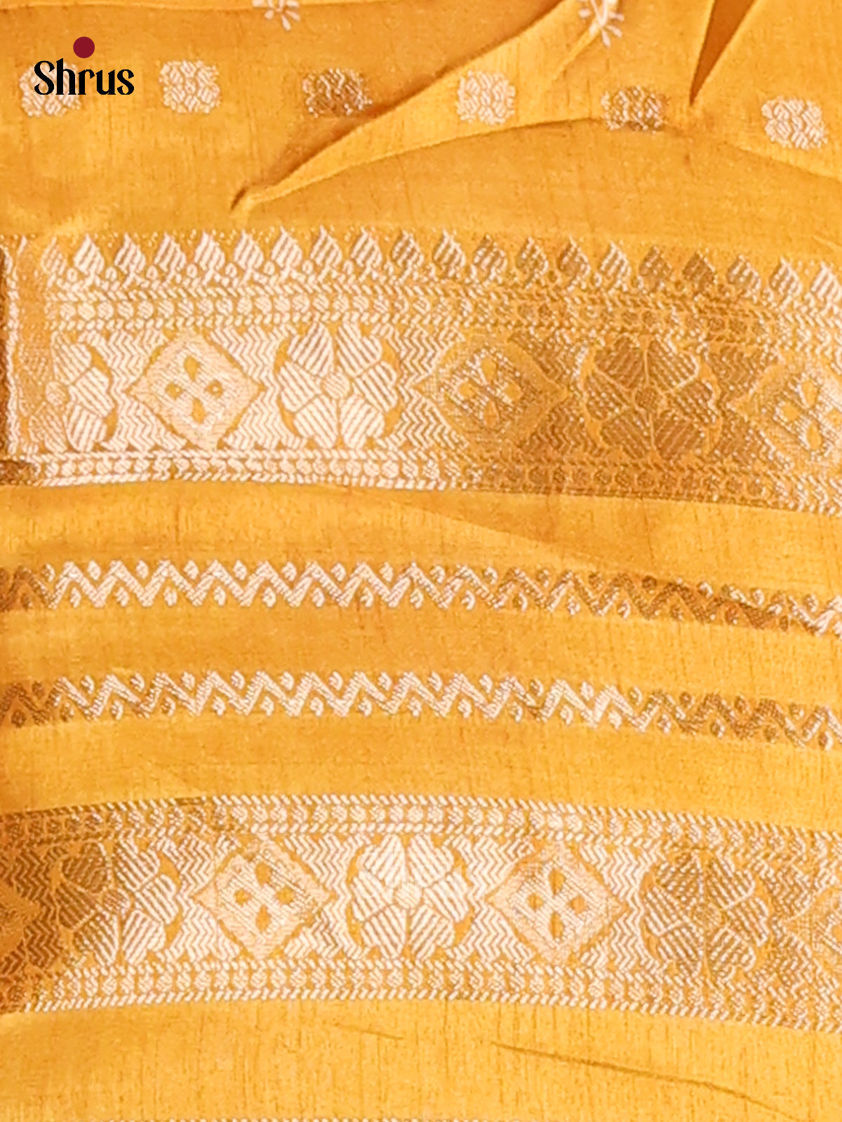 Purple & Yellow - Semi Crepe Saree - Shop on Shrus.com