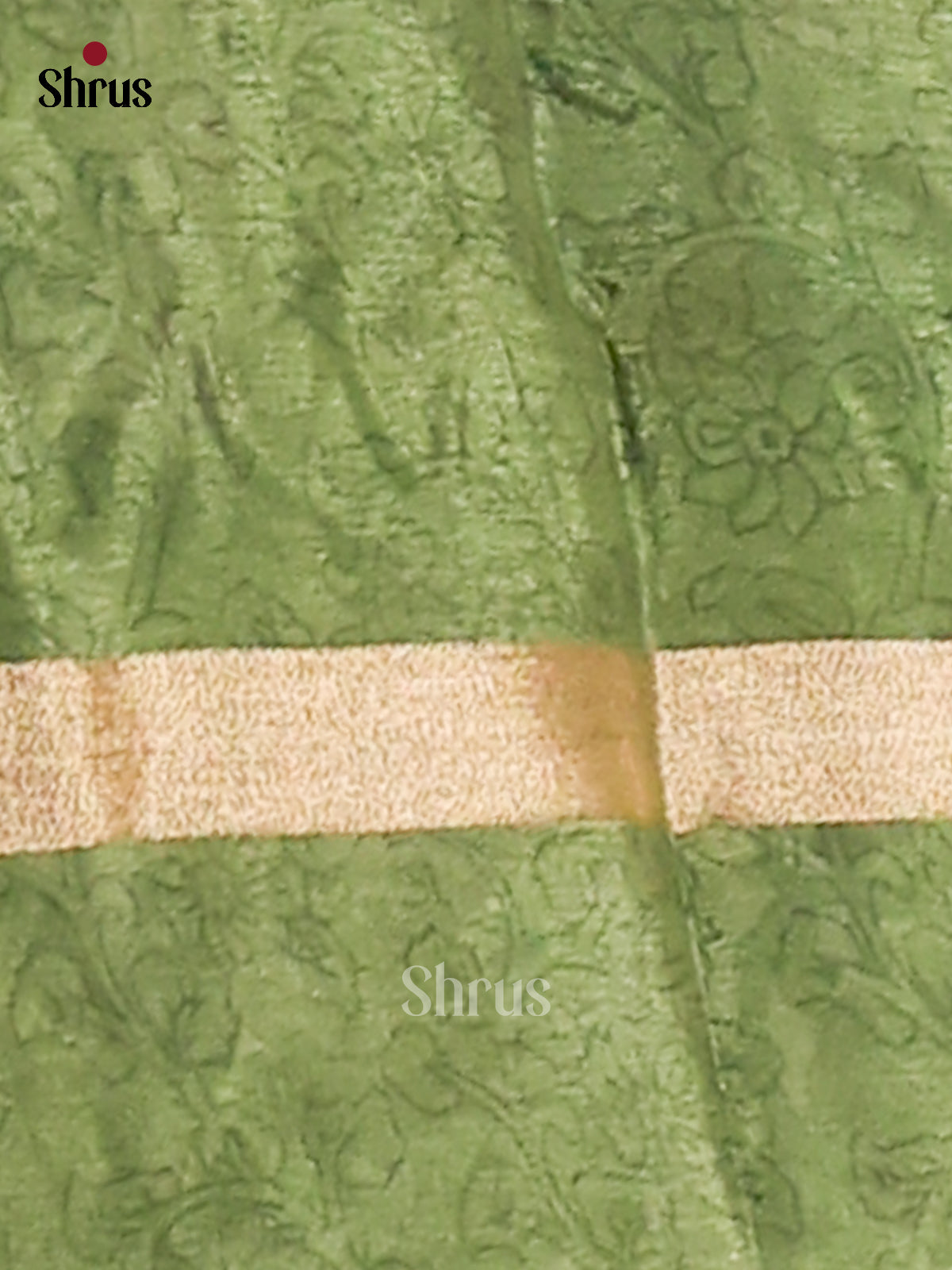 Red & Green - Semi Mysore silk saree - Shop on Shrus.com