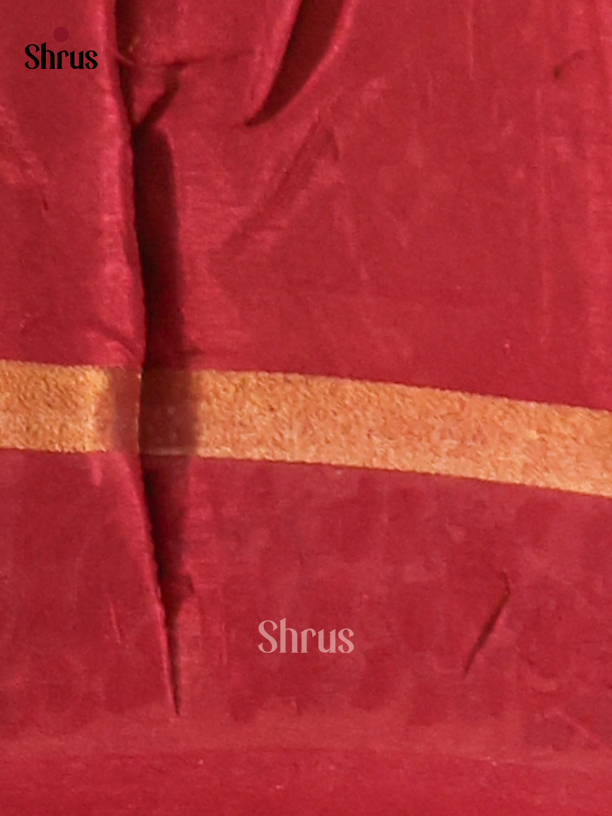 Green & Maroon - Semi Crepe saree - Shop on Shrus.com