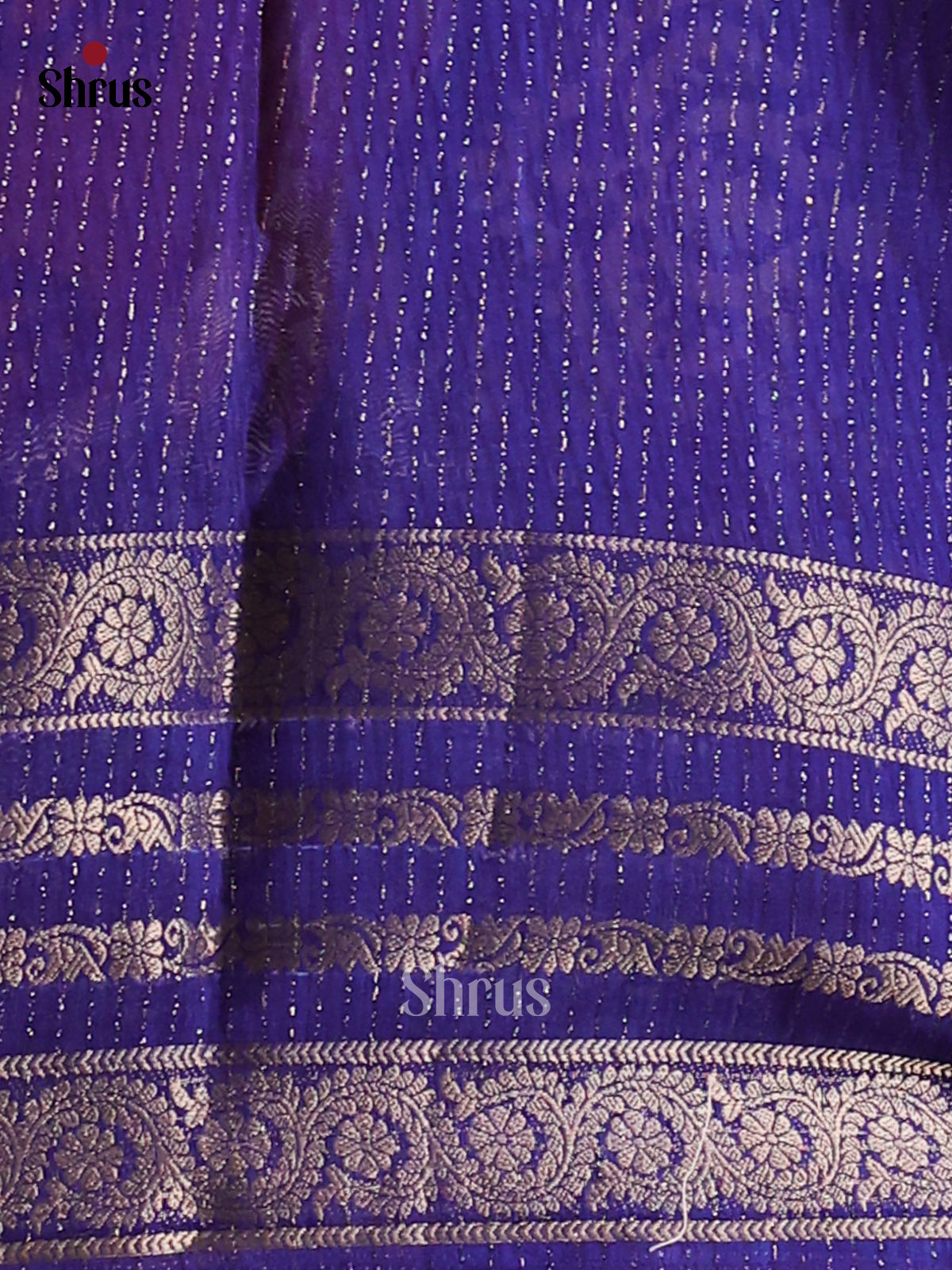 Pink & Blue - Semi Crepe Saree - Shop on Shrus.com