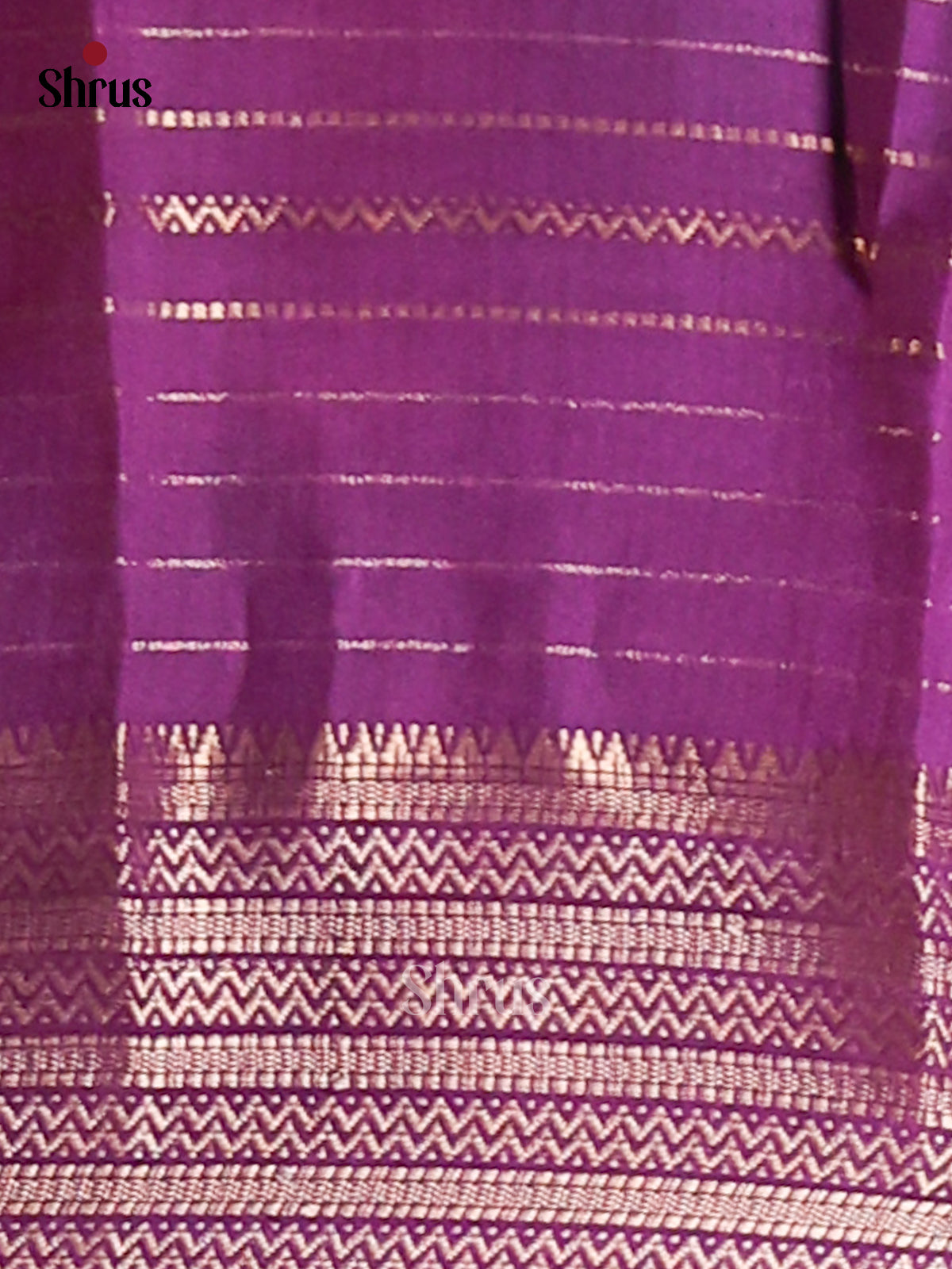Purple - Semi Mysore silk saree - Shop on Shrus.com