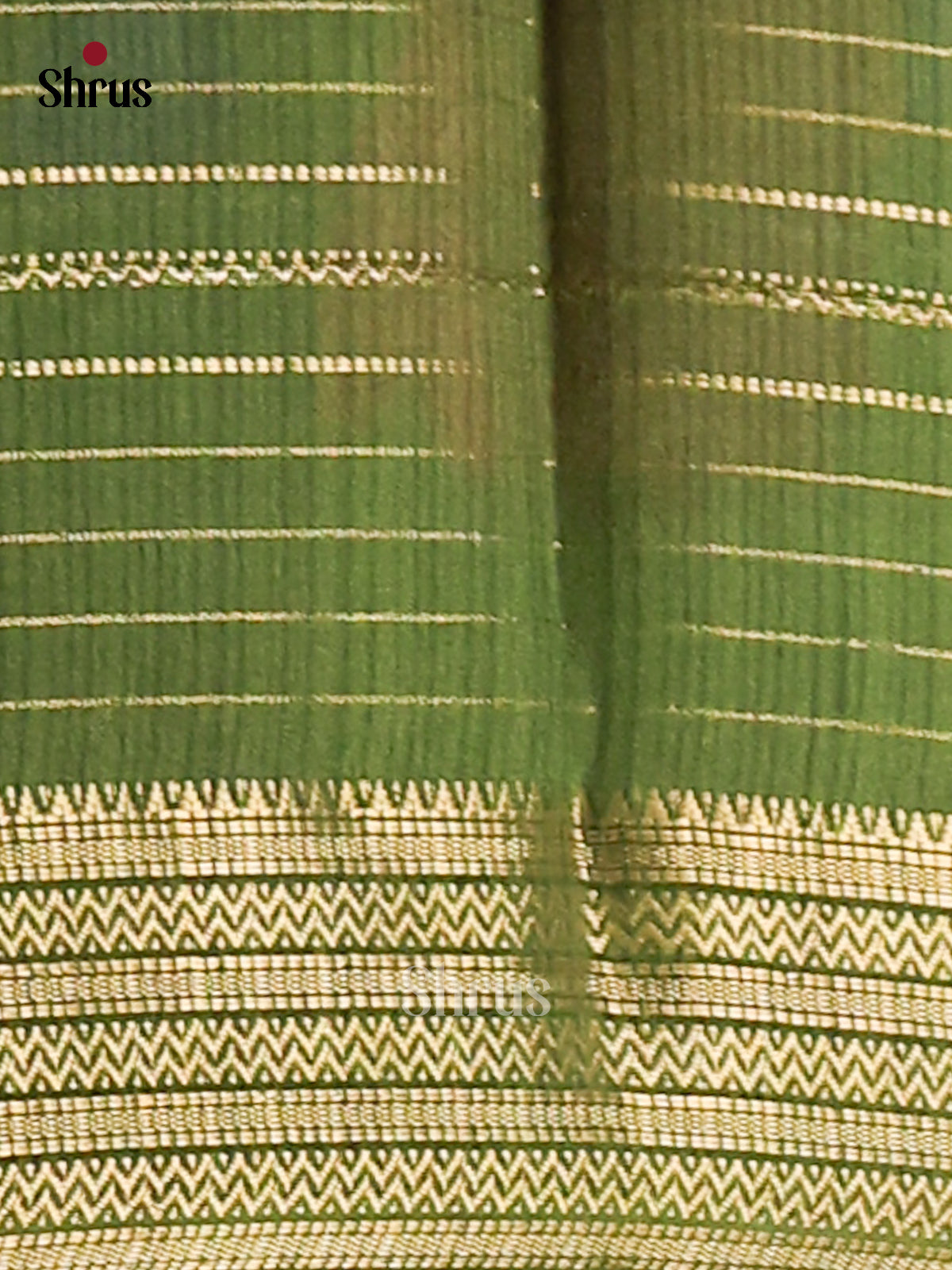 Green - Semi Mysore silk saree - Shop on Shrus.com