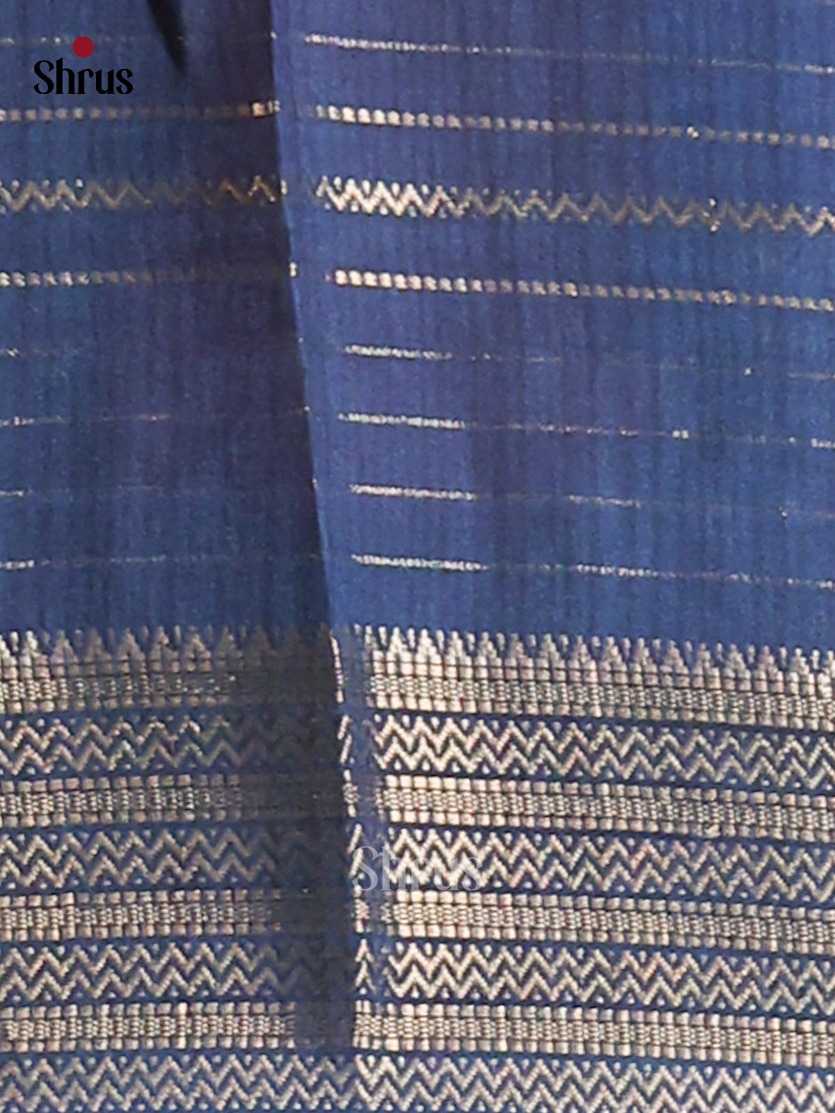 Blue - Semi Mysore silk saree - Shop on Shrus.com