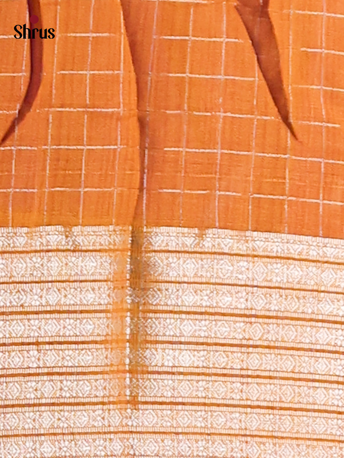 Cream & Mustard - Semi Mysore silk saree - Shop on Shrus.com