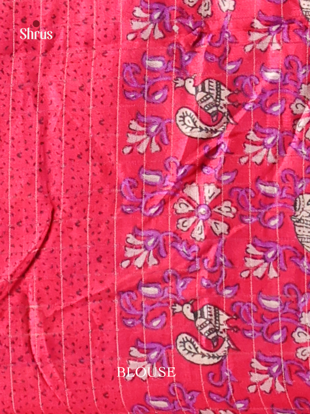 Cream & Pink - Semi Dola silk Saree - Shop on Shrus.com