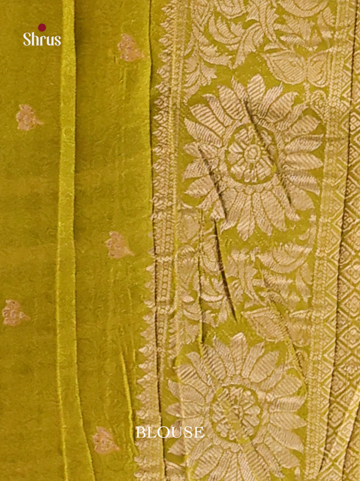 Brown & Green - Semi Dola silk Saree - Shop on Shrus.com