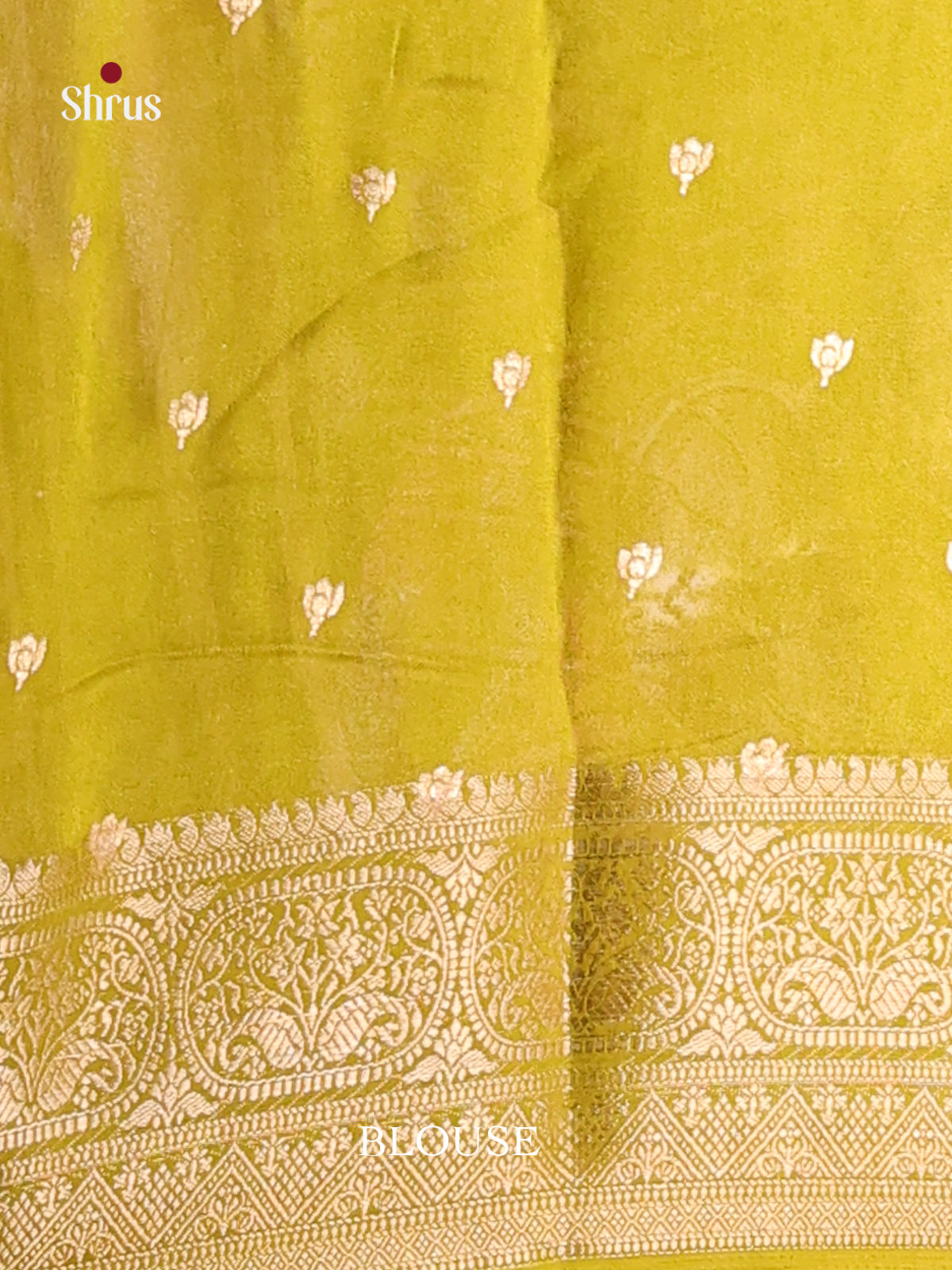 Brown & Green - Semi Dola silk Saree - Shop on Shrus.com