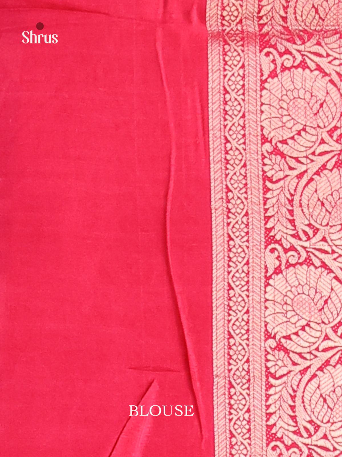 Blue & Reddish Pink- Semi Dola silk Saree - Shop on Shrus.com