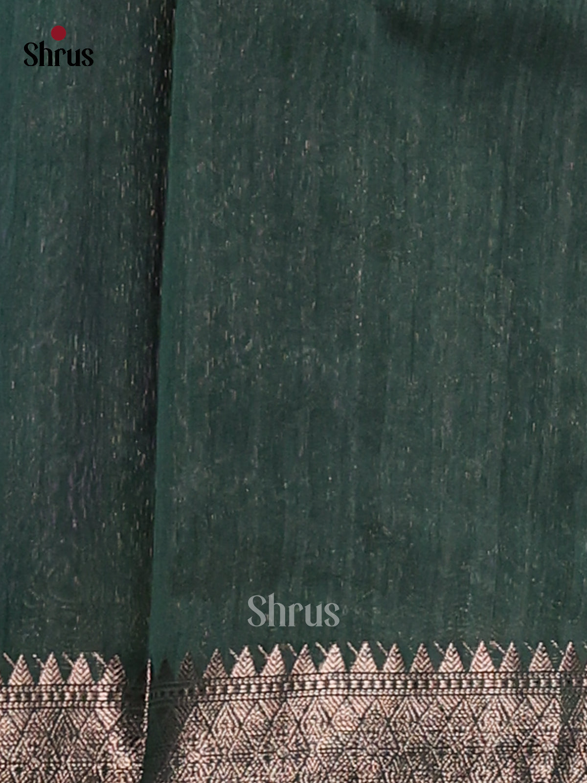 Green- Semi Jute Saree - Shop on Shrus.com