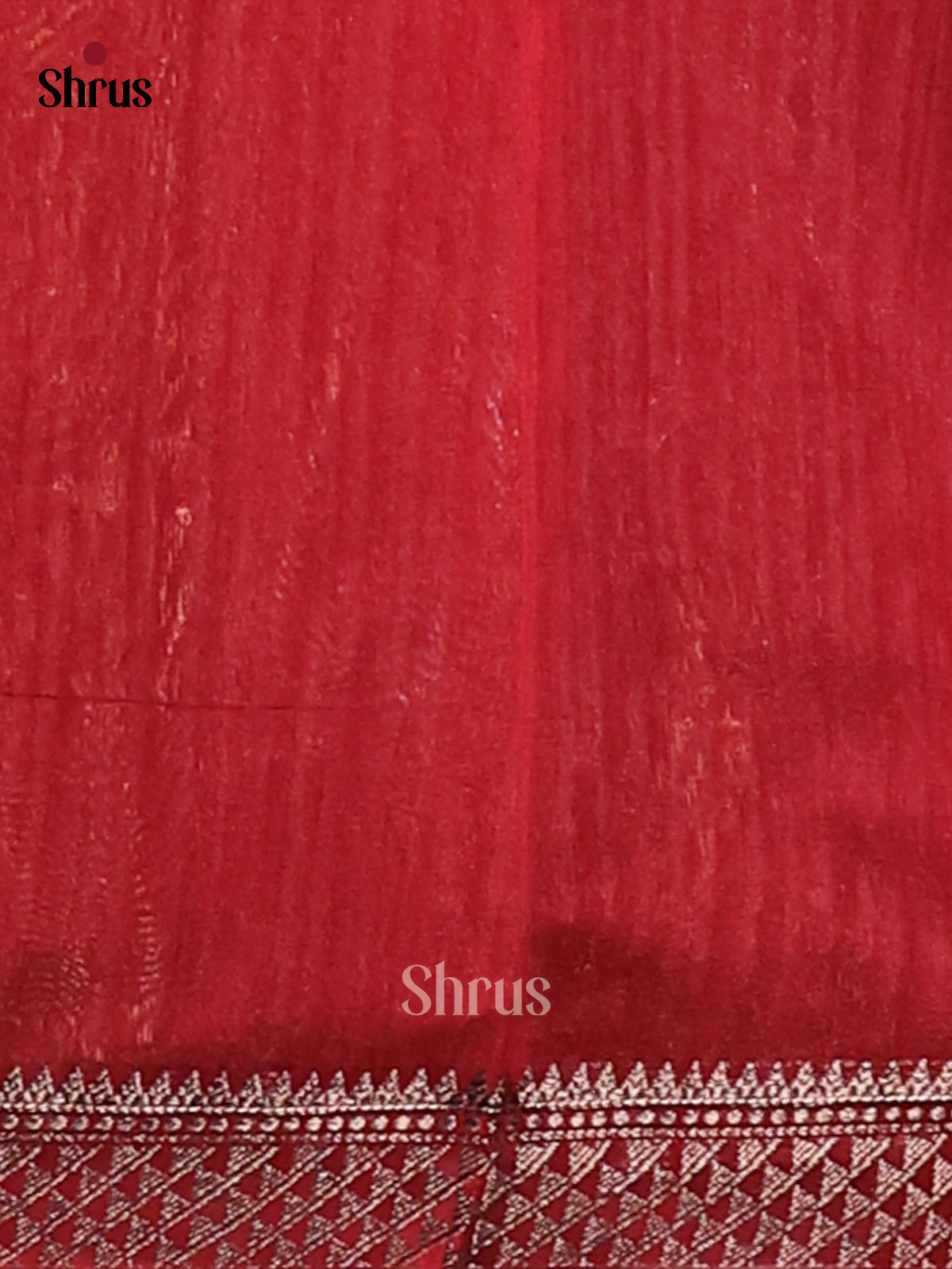 Maroon- Semi Jute Saree - Shop on Shrus.com