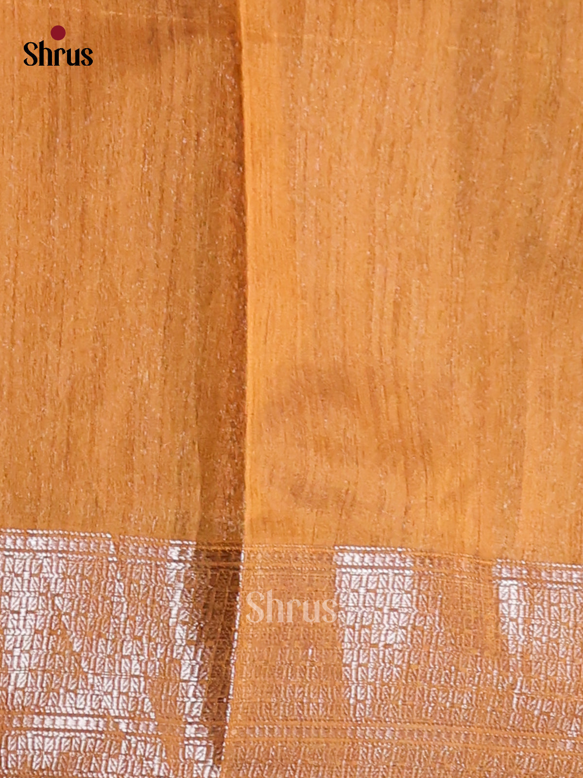 Mustard- Semi Jute Saree - Shop on Shrus.com