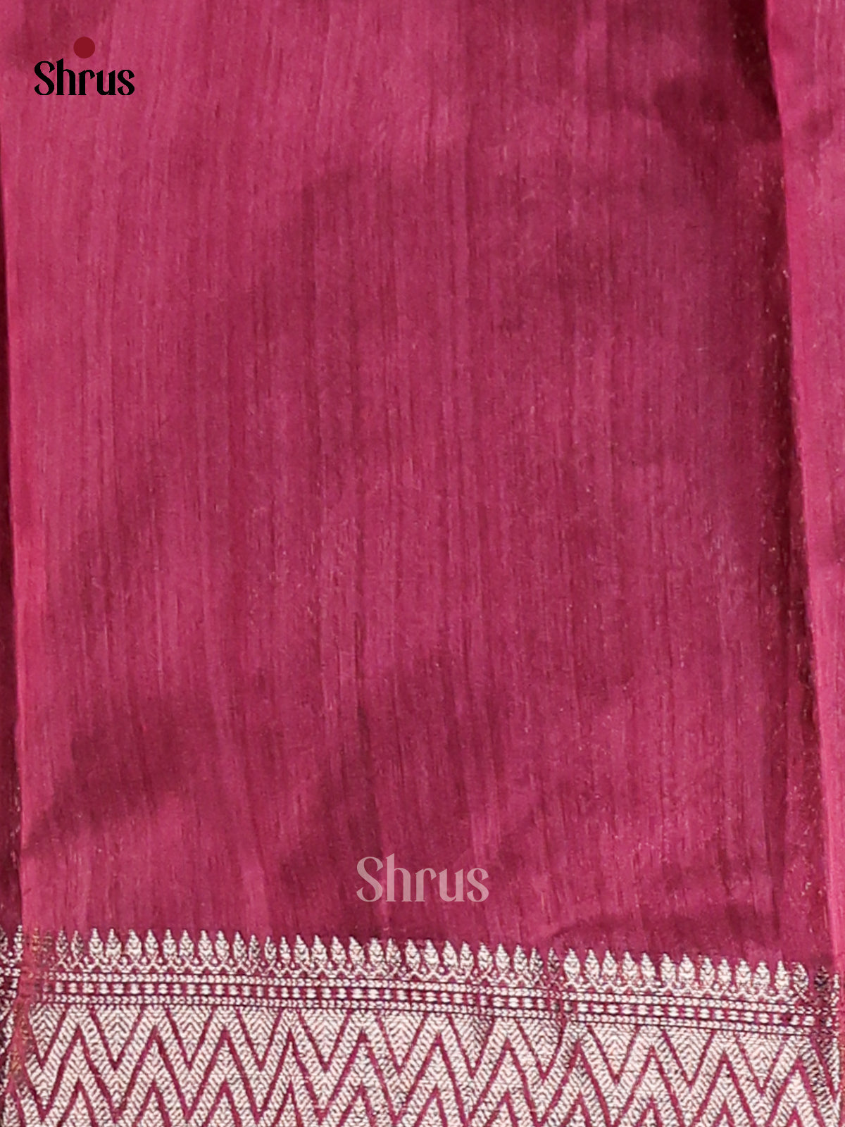 Maroon - Semi Jute Saree - Shop on Shrus.com