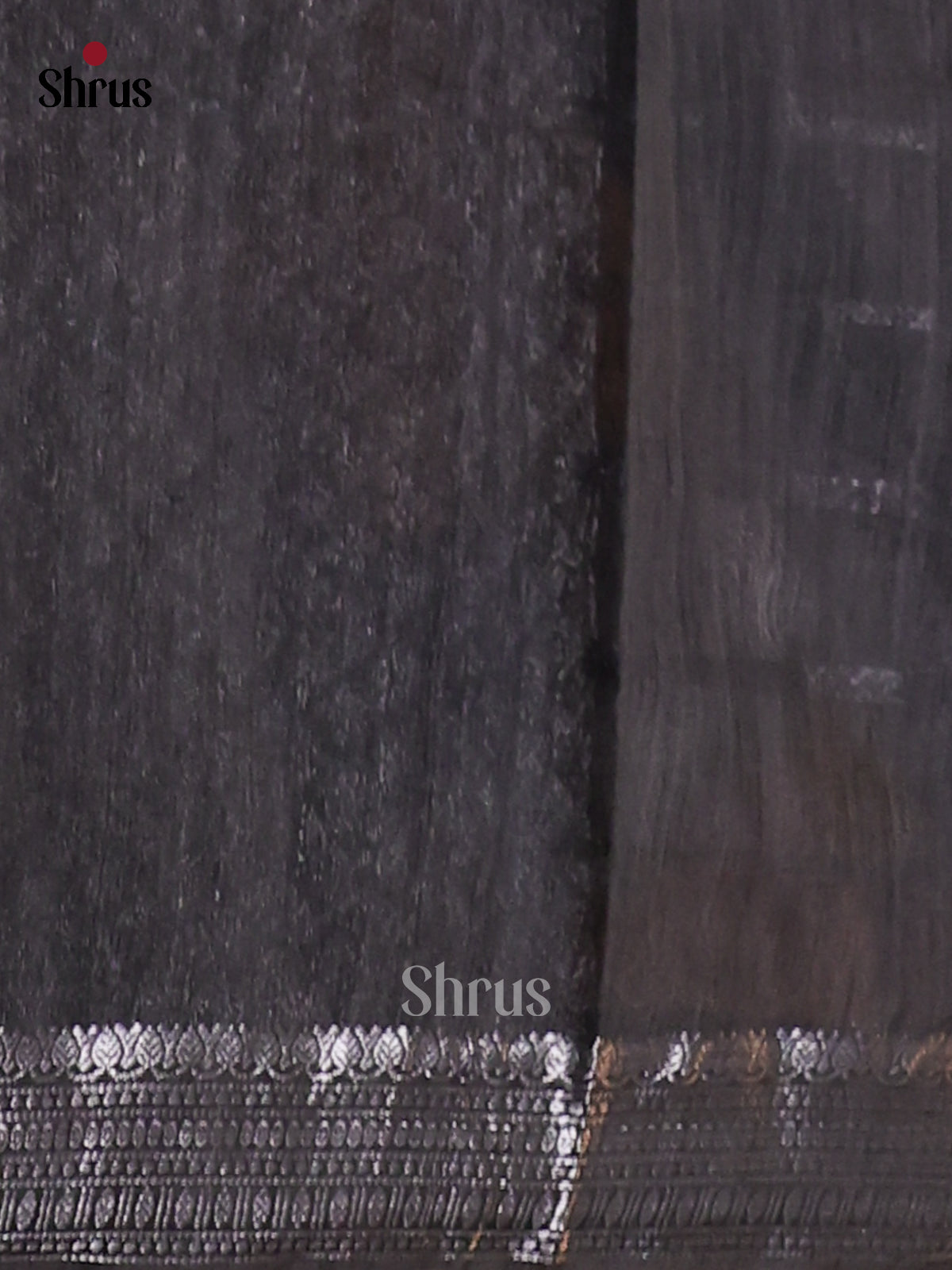 Black - Semi Jute Saree - Shop on Shrus.com