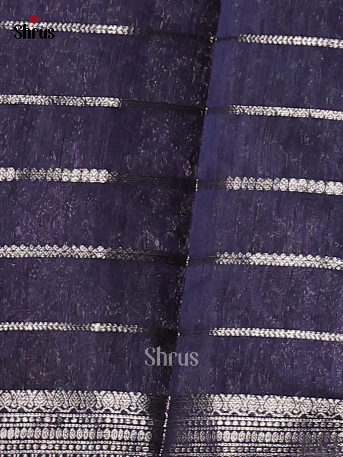 Blue - Semi Jute Saree - Shop on Shrus.com