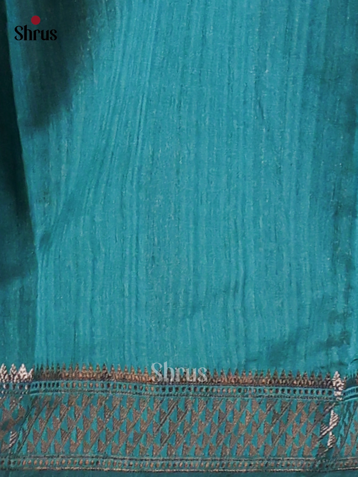 Peacock Green- Semi Jute Saree - Shop on Shrus.com