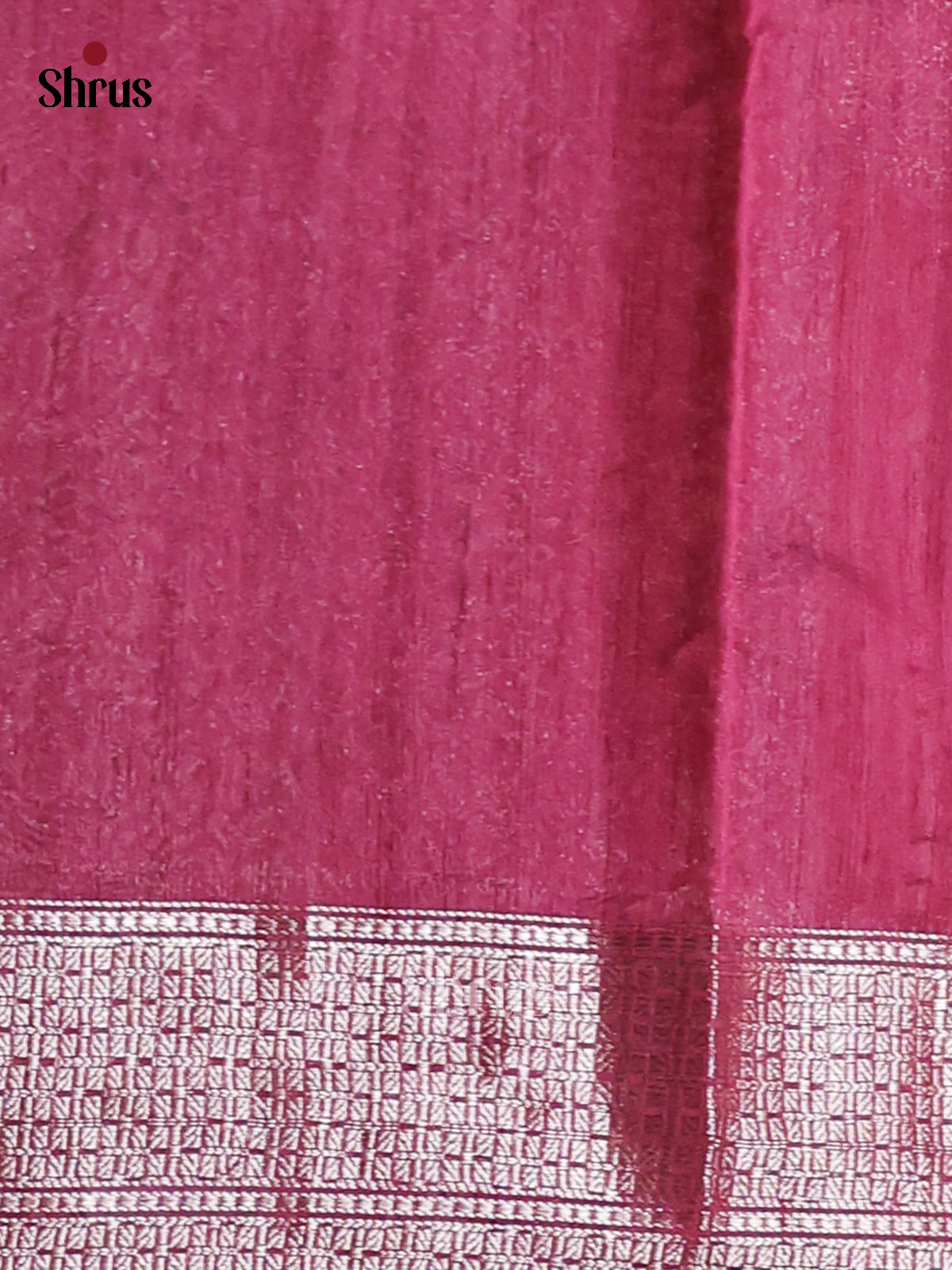Maroon - Semi Jute Saree - Shop on Shrus.com